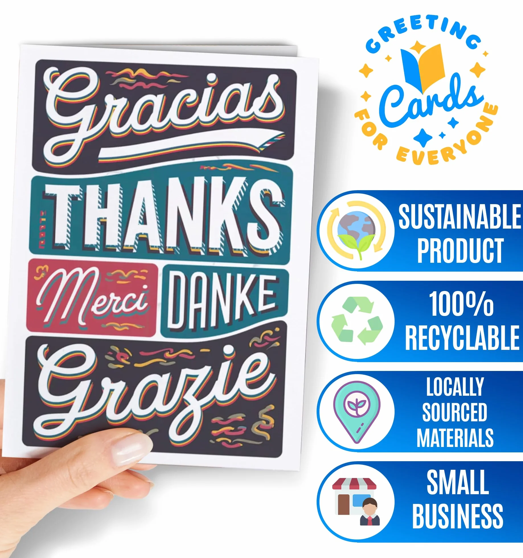 Carte Remerciement Individuelle - Carte Merci Coach, Maîtresse, Nounou - Intérieur vierge - Greeting Cards