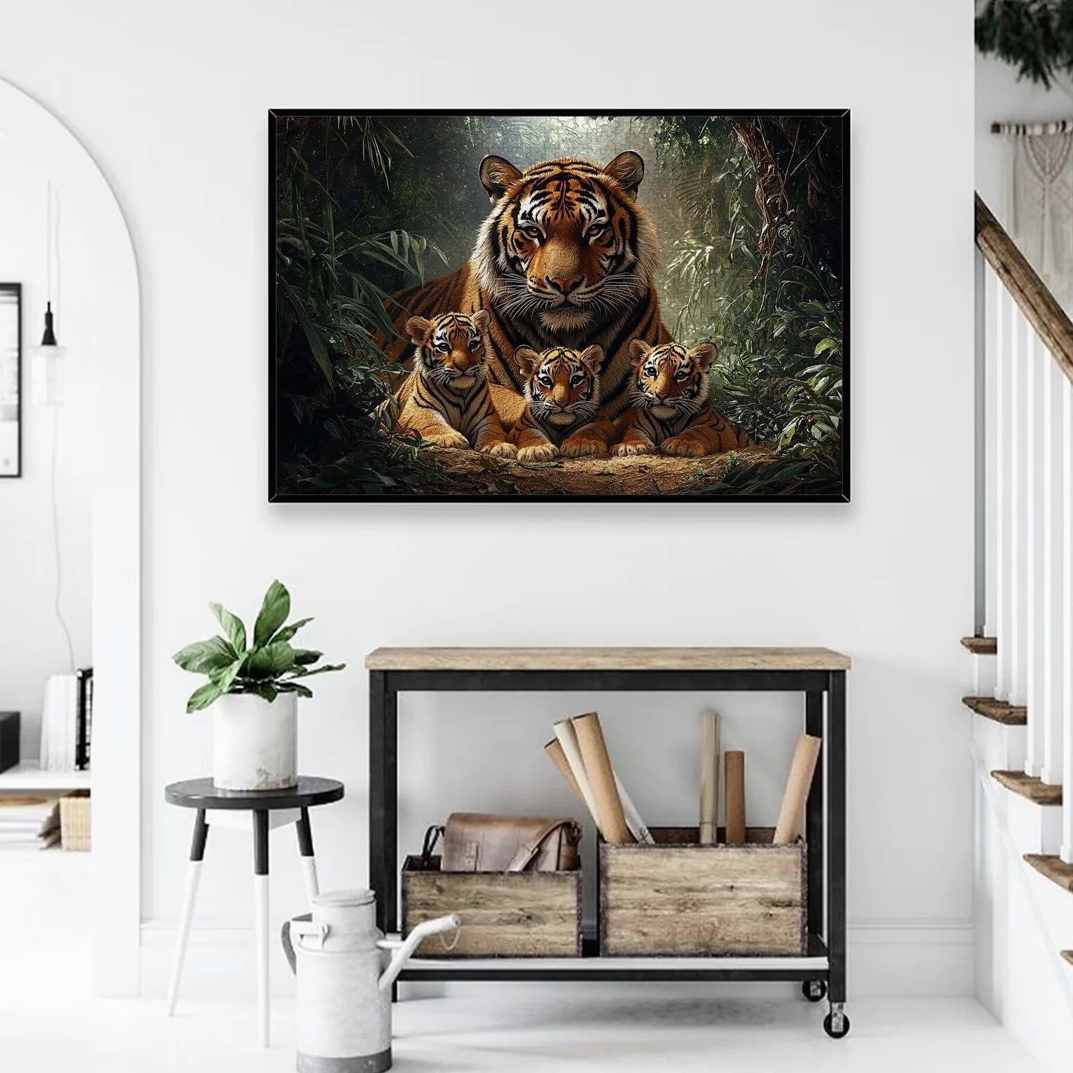Puzzle Tigre 1500 Pièces Adultes, Puzzle 1500 Pièces pour Adultes et Enfants à Partir de 14 Ans, Animal Puzzles Bois de Qualité Supérieure avec Une Boîte d'Emballage Exquise, Cadeau Femme/Homme, -1511