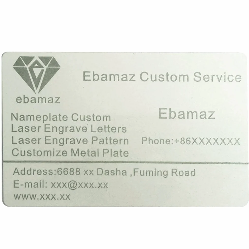 Cartes de visite vierges en aluminium 0,45 mm pour impression personnalisée (blanc perle)