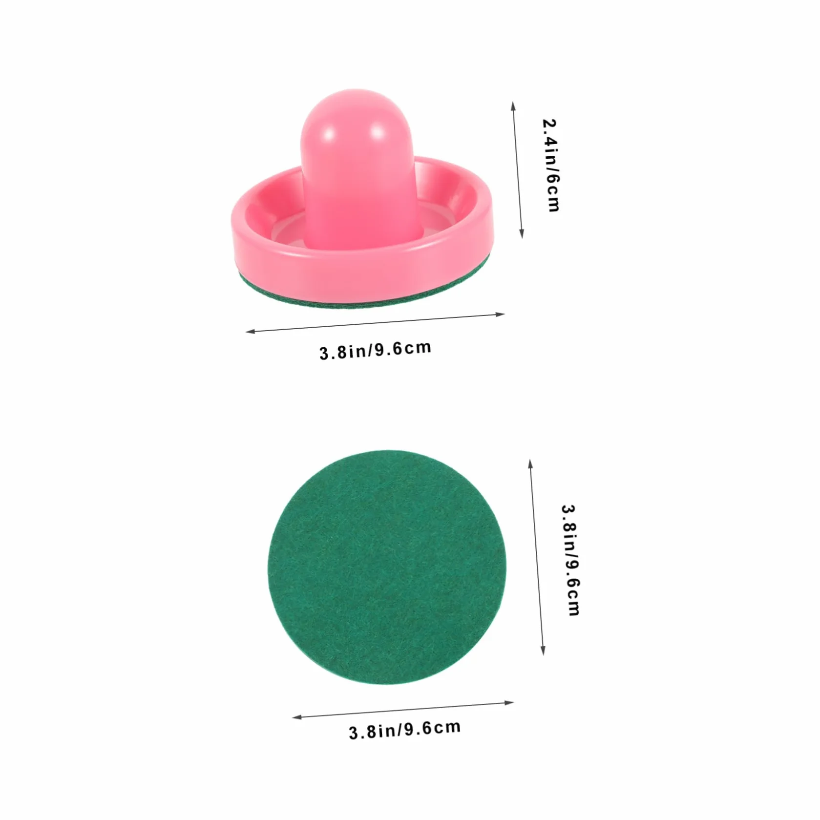 Set de Palets de Hockey Table Ronds Pousseur en Abs Lisse