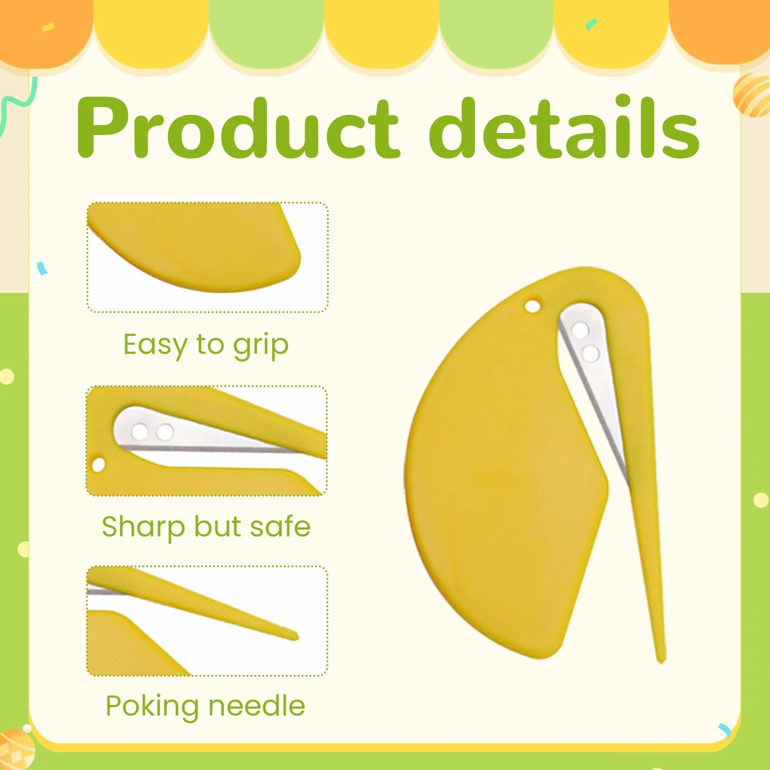Ouvre Lettres Mini Cutter Ouvre Colis Coupe-Papier Lame Métal, 10 Pièces