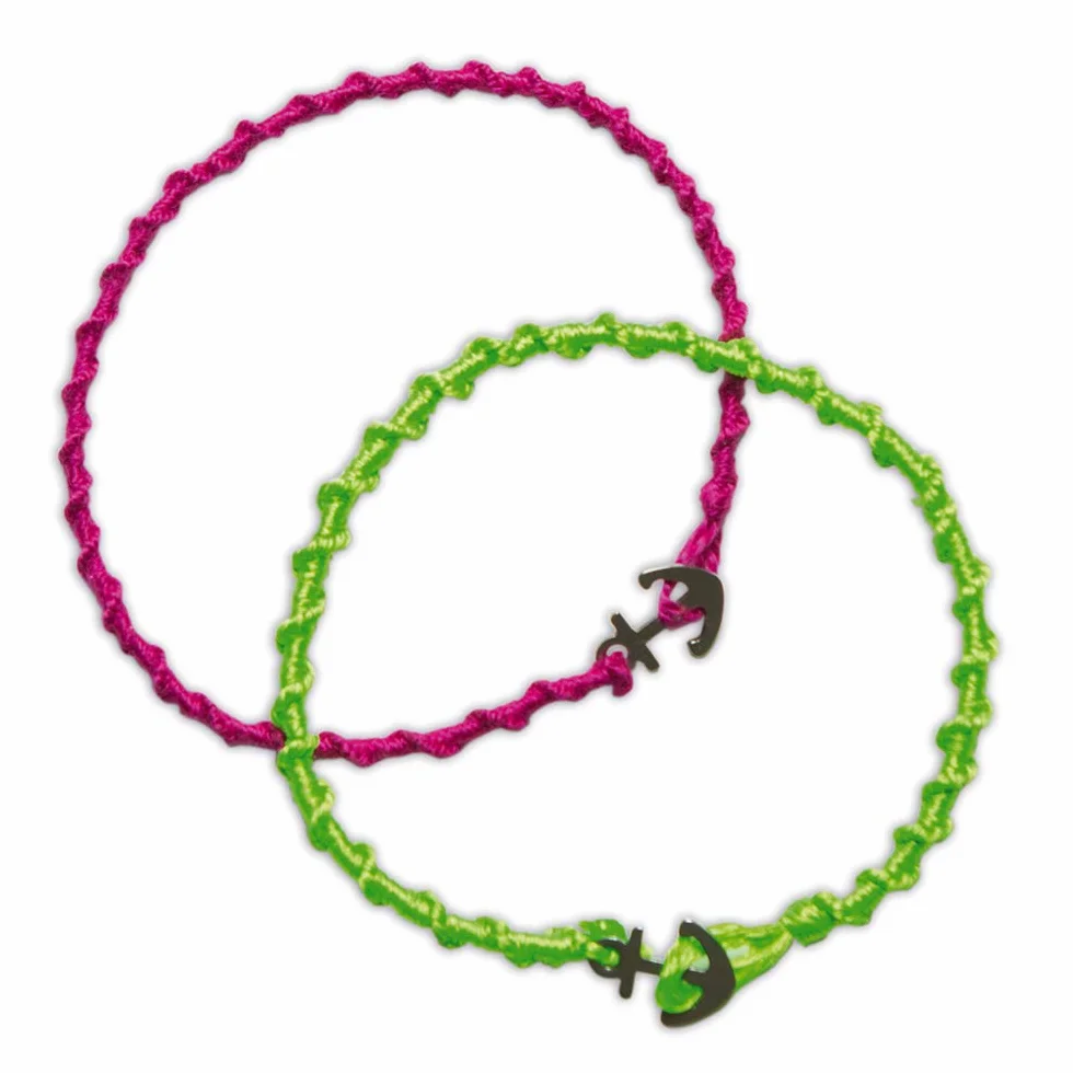 Janod Coffret 7 Bracelets Brésiliens Fluo à Créer - Kit Loisir Créatif Enfant dès 8 ans - Motricité Fine et Créativité