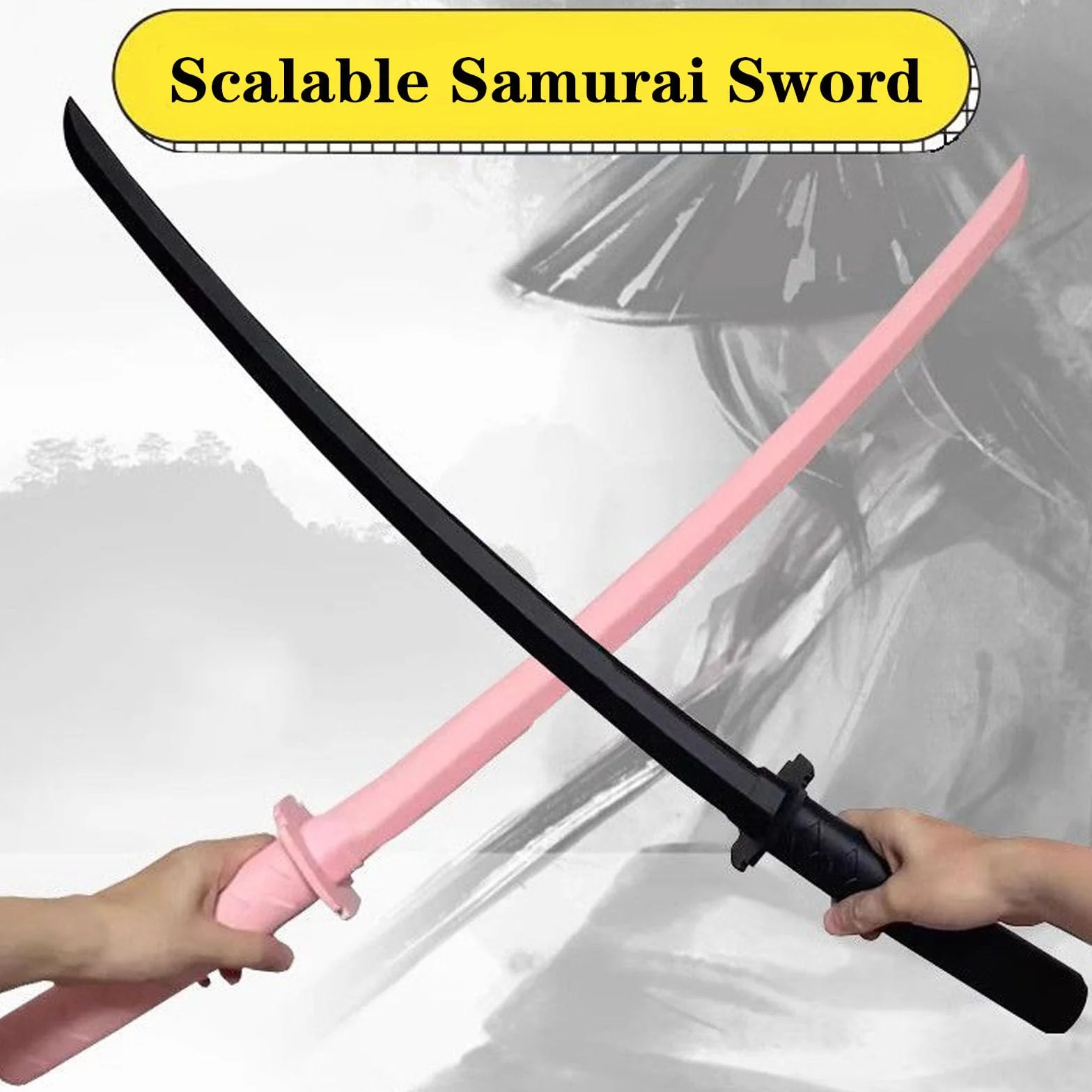 Katana télescopique en Plastique Jouet d'épée de samouraï rétractable Cadeau de Cosplay