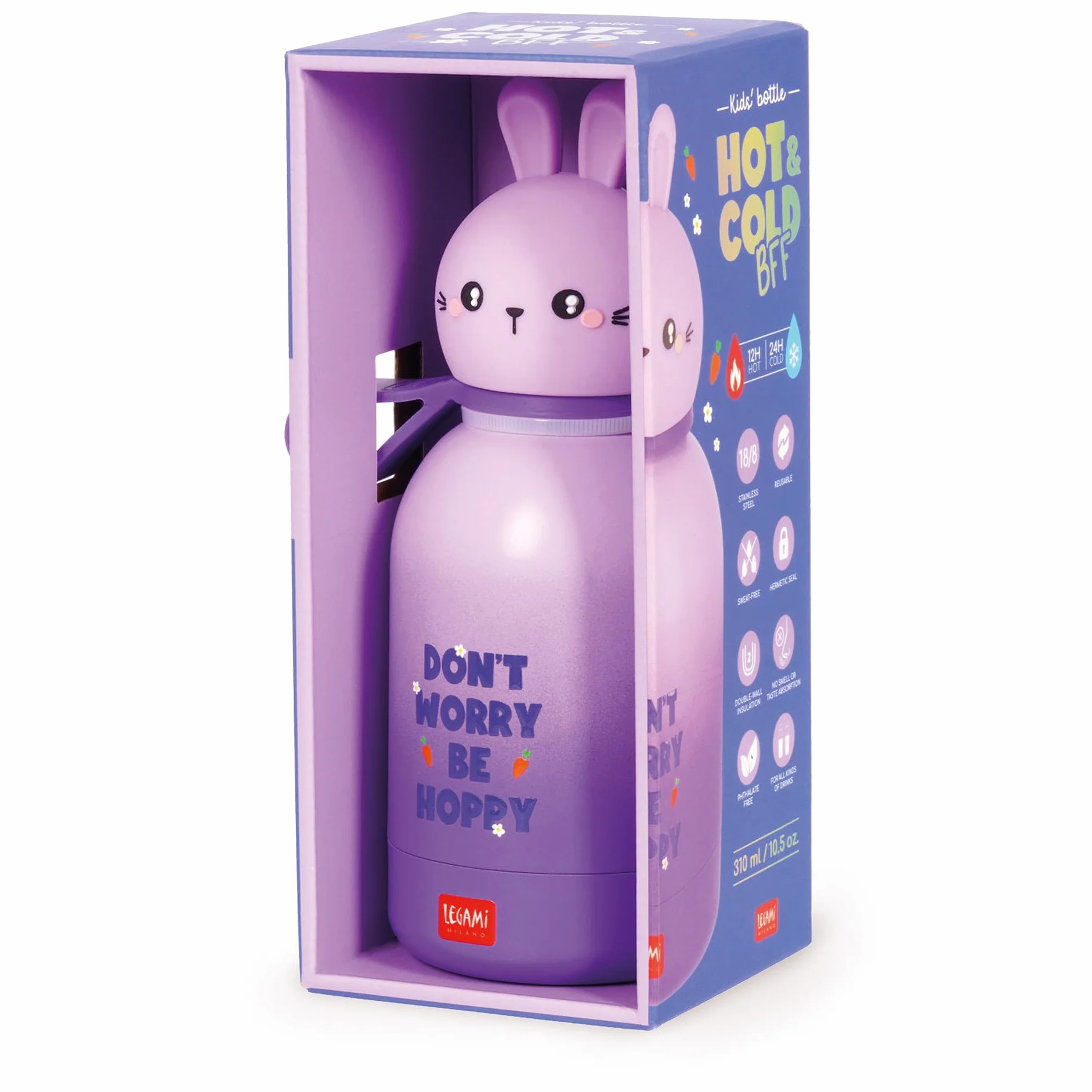 Legami Thermos enfant Hot&Cold BFF Bunny acier inoxydable 18-8 double paroi 310 ml