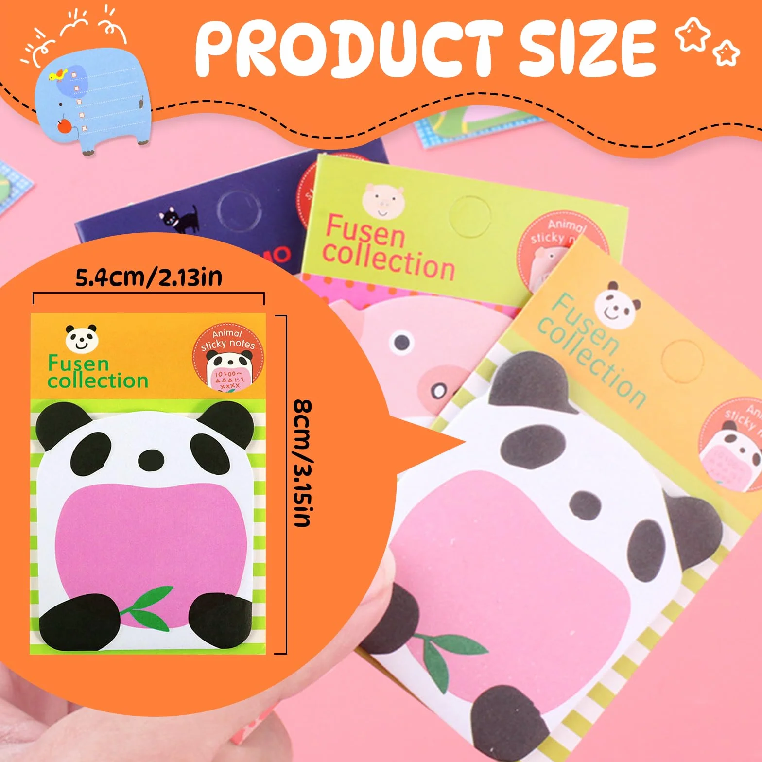 Autocollantes Animales 32 Petits Mignon Notes, 640 Pcs Bloc Notes Adhésives