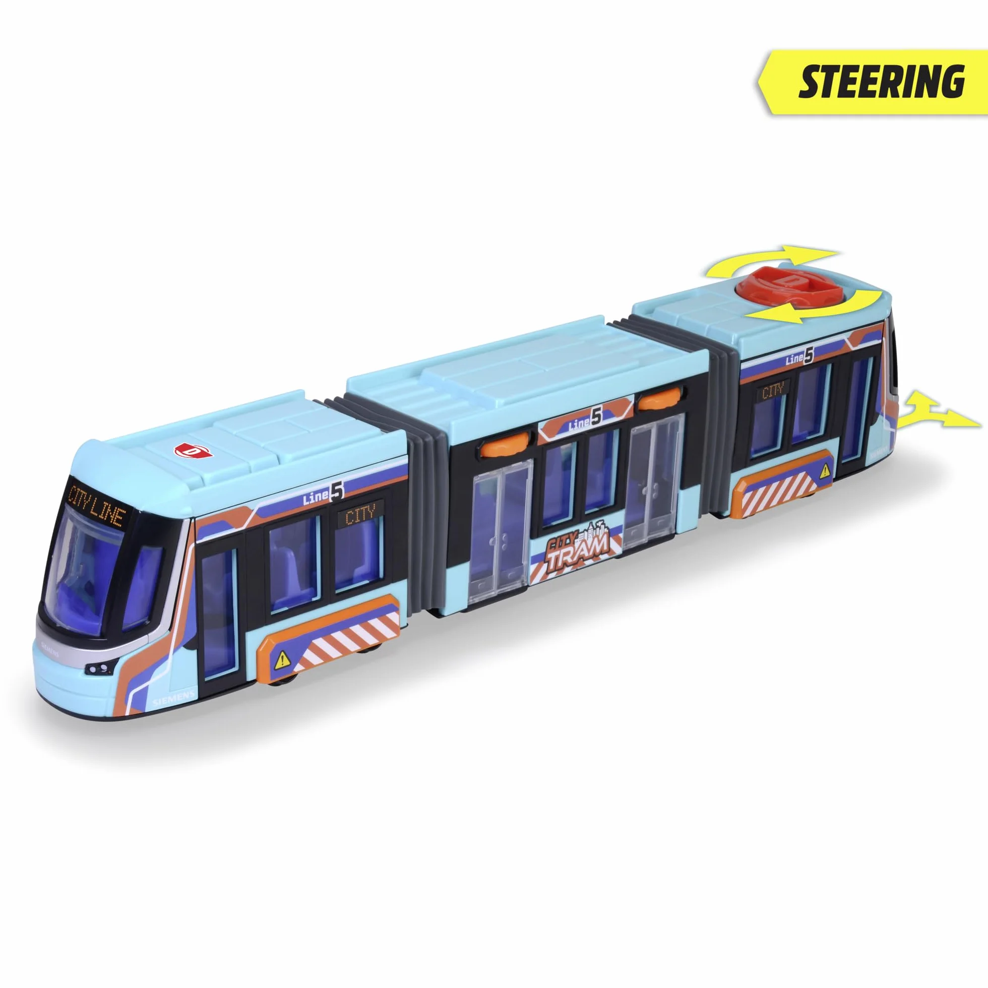 Dickie Tram Siemens Avenio Véhicule Roue Libre 42cm Jouet Enfant Portes Ouvrantes
