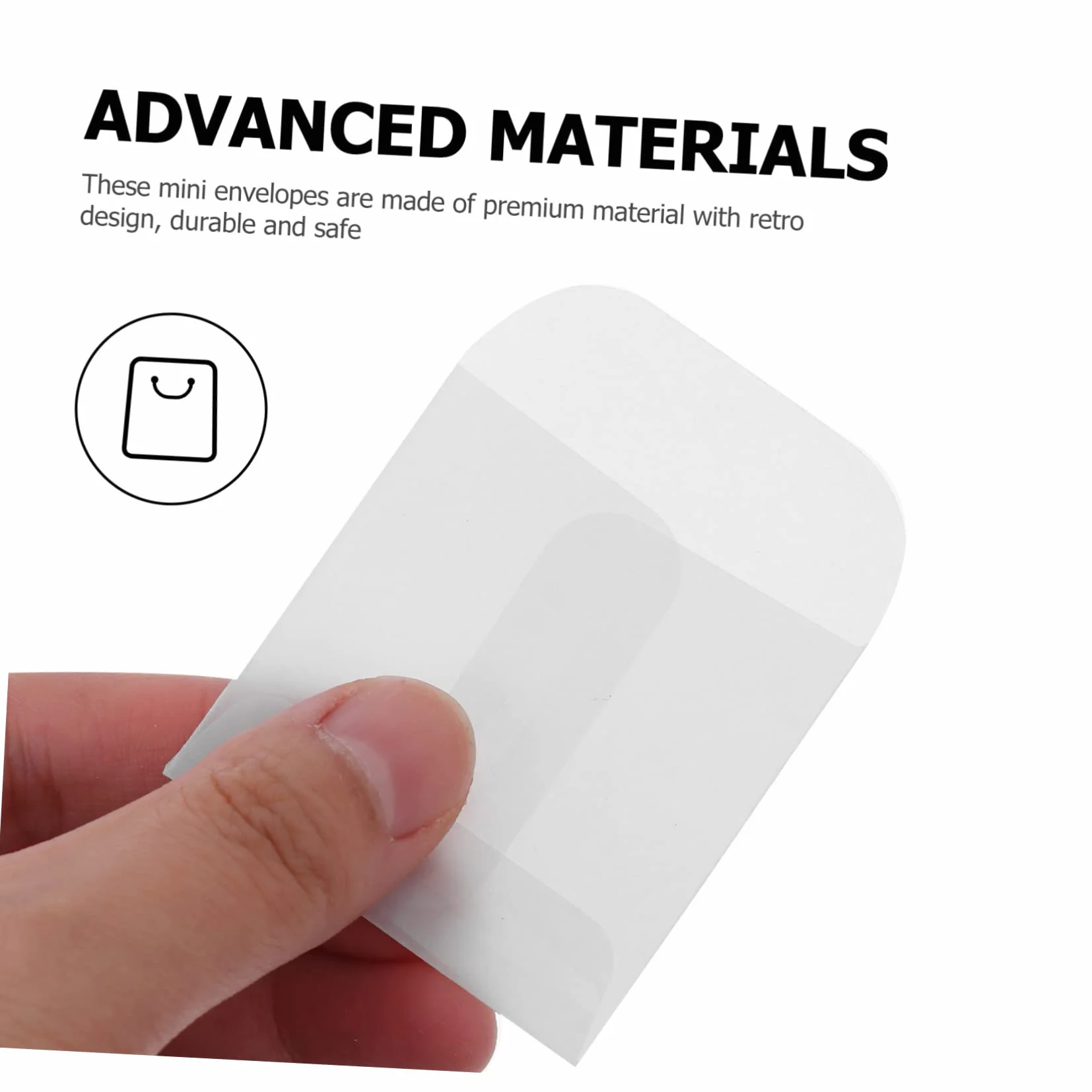 TEHAUX Mini Enveloppes Transparentes 3x5 cm 50 Pièces Pochettes Pour Bijoux Étiquettes Cartes De Visite