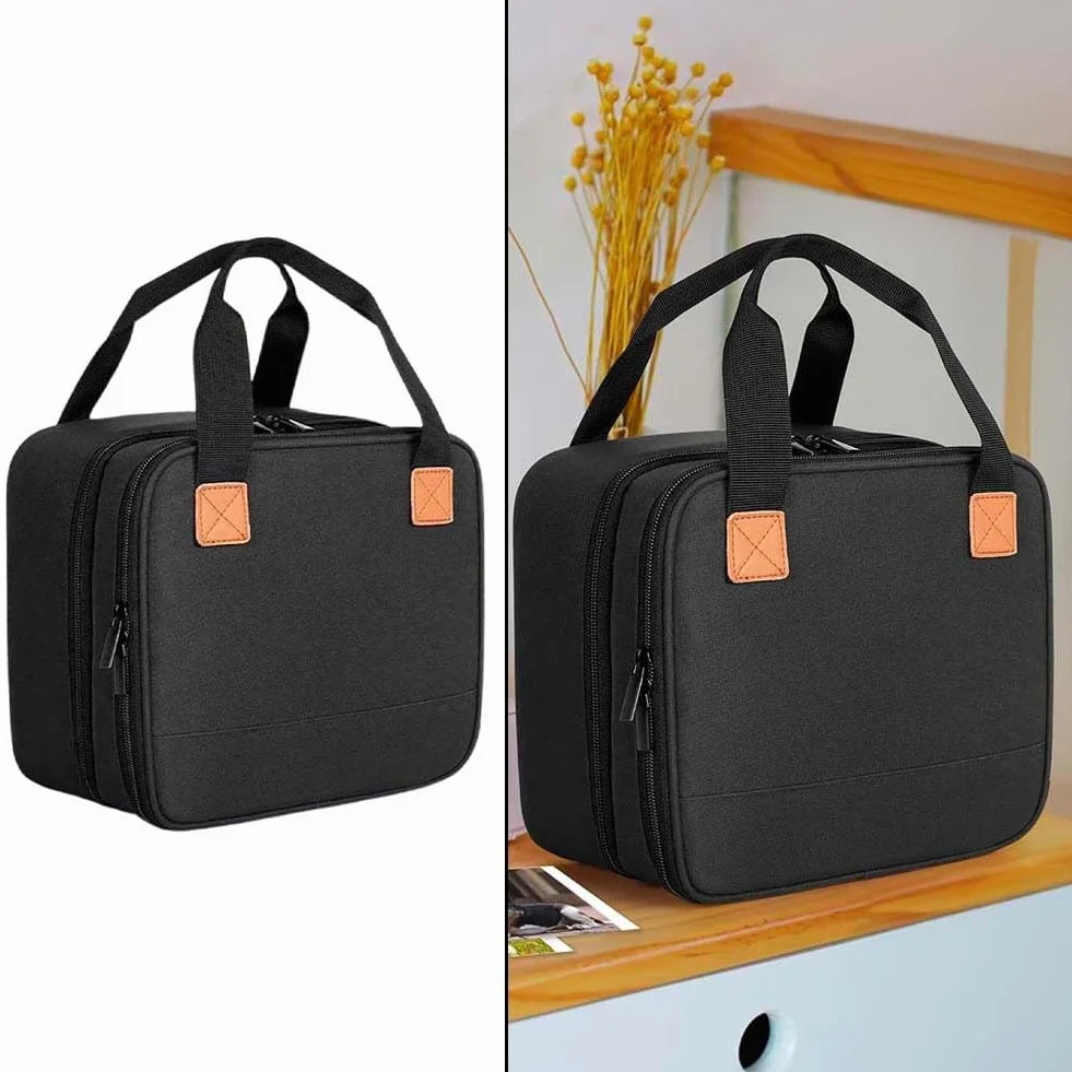 Étui de protection de voyage Canon SELPHY CP1500 CP1300 CP1200 avec séparateur amovible et poche zippée Noir