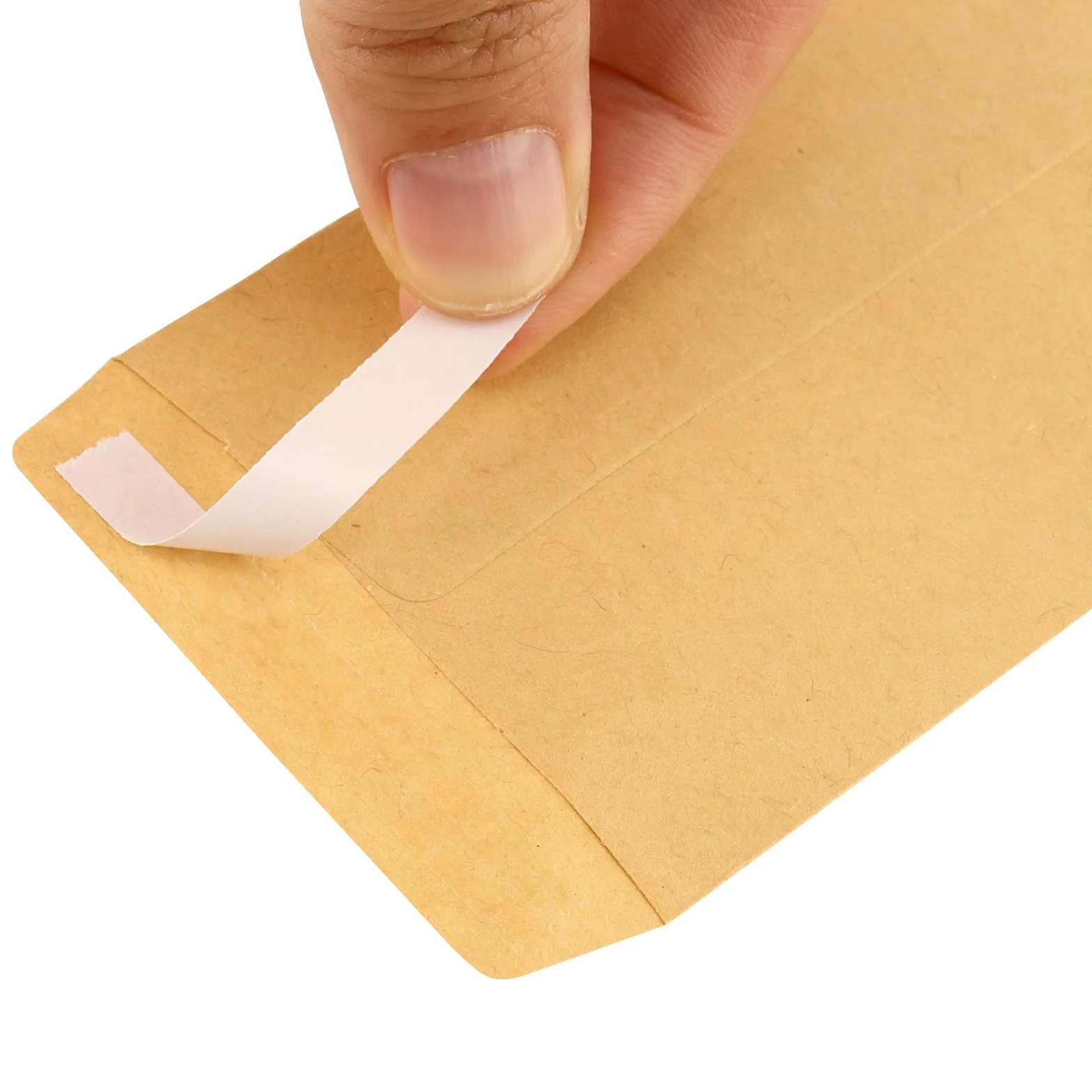 Enveloppes kraft auto-adhésives 6x10 cm marron lot 600 pour cadeaux cartes argent