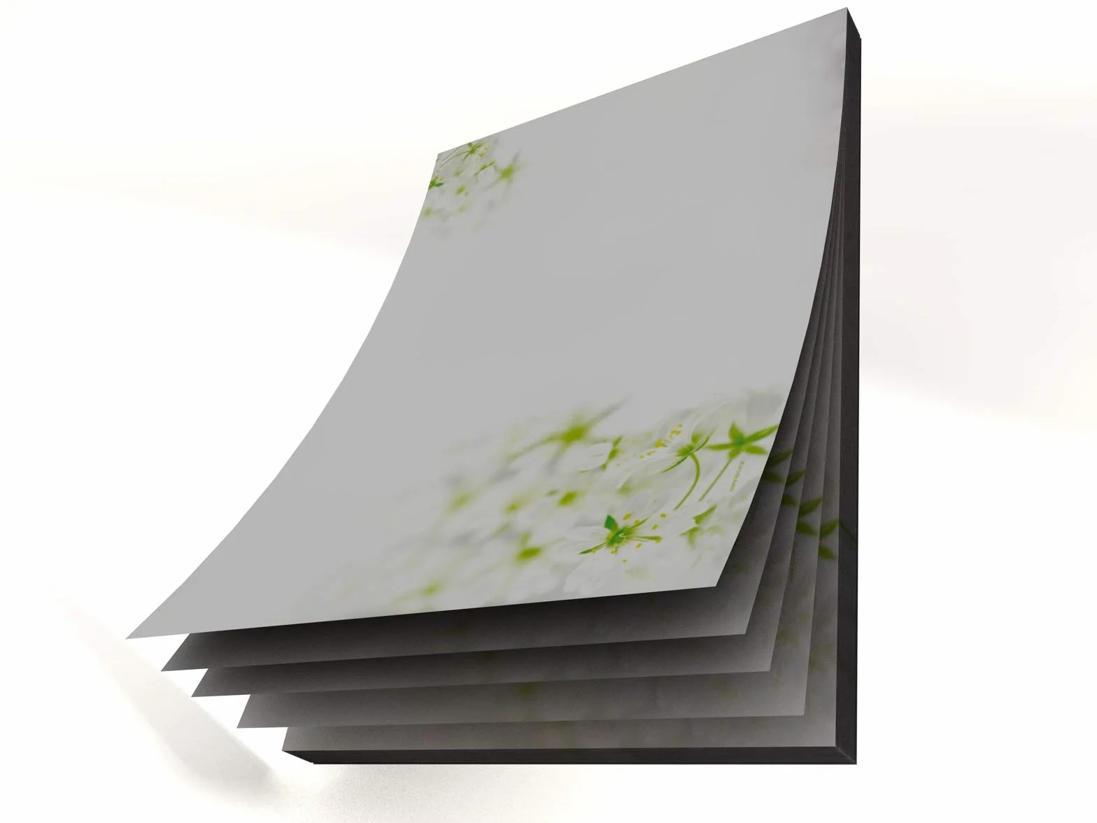 Bloc-notes A5 Papier à motif printemps 50 feuilles 90 g/m² Paperandpicture