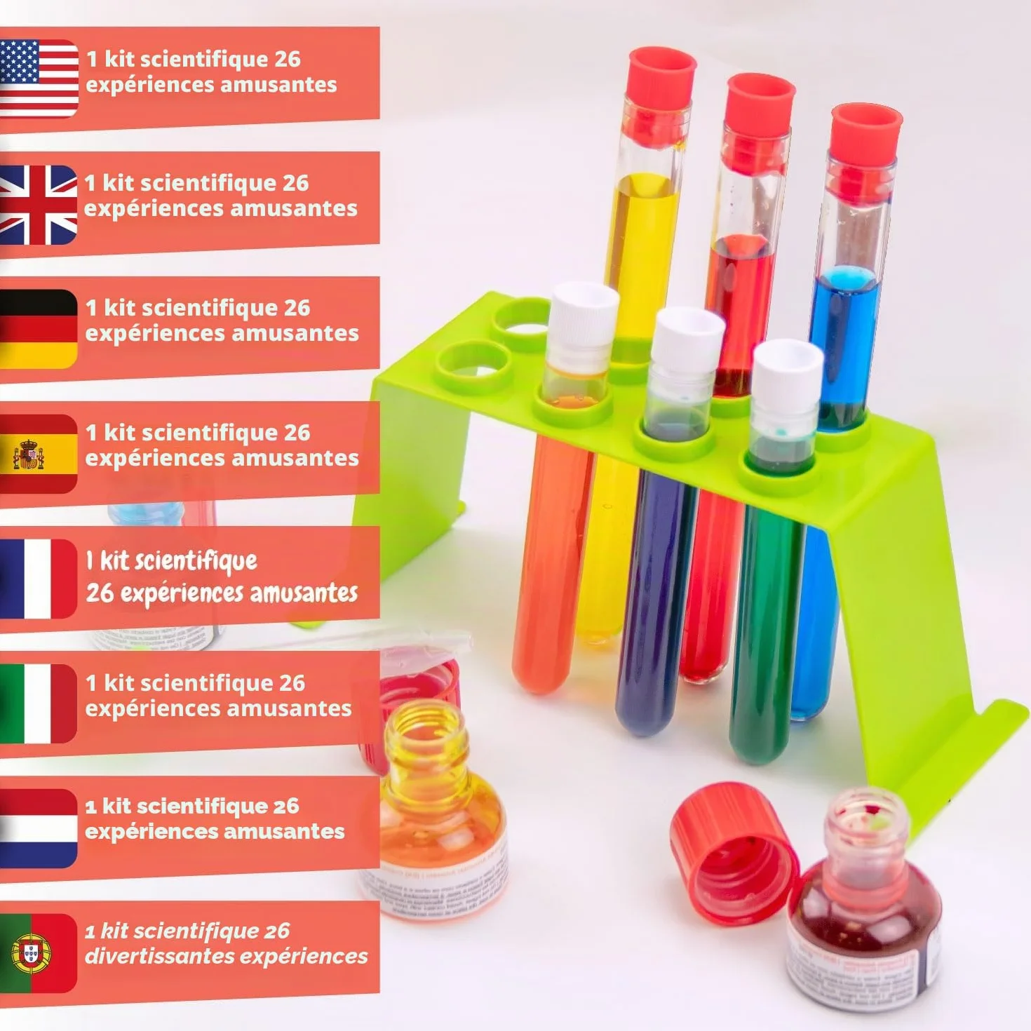 Science4you Mon Premier Kit Scientifique pour Enfants +4 Ans - 26 Expériences, Bulles de Savon, Apprendre Couleurs