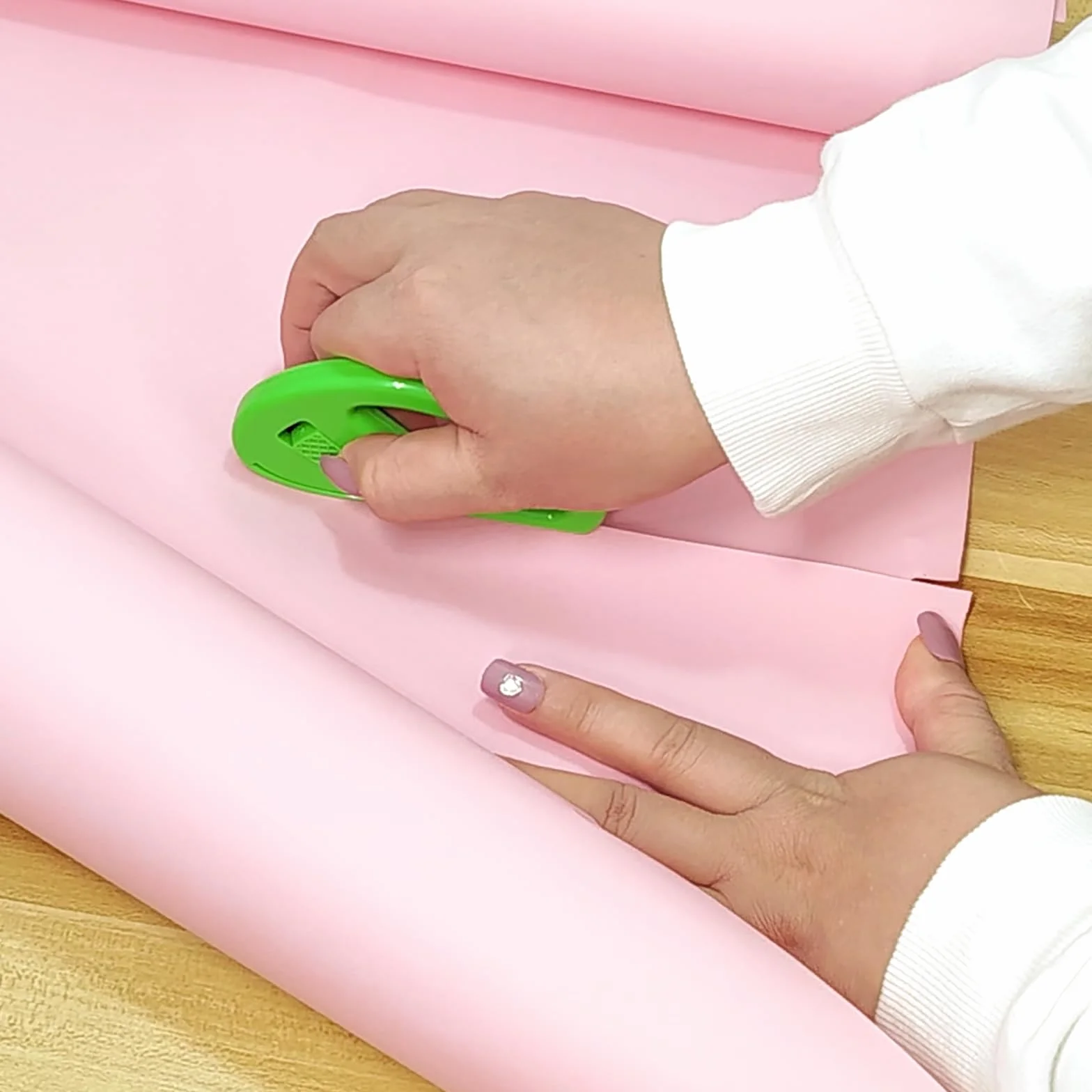 Coupe-papier cadeau coulissant vert Lot de 2, découpe papier d'emballage