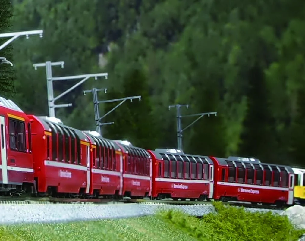 Kato N Gauge Rhaetian Railway Bernina Express New Logo, Set de base, 3 voitures, 10-1655, modèle ferroviaire, voiture de tourisme