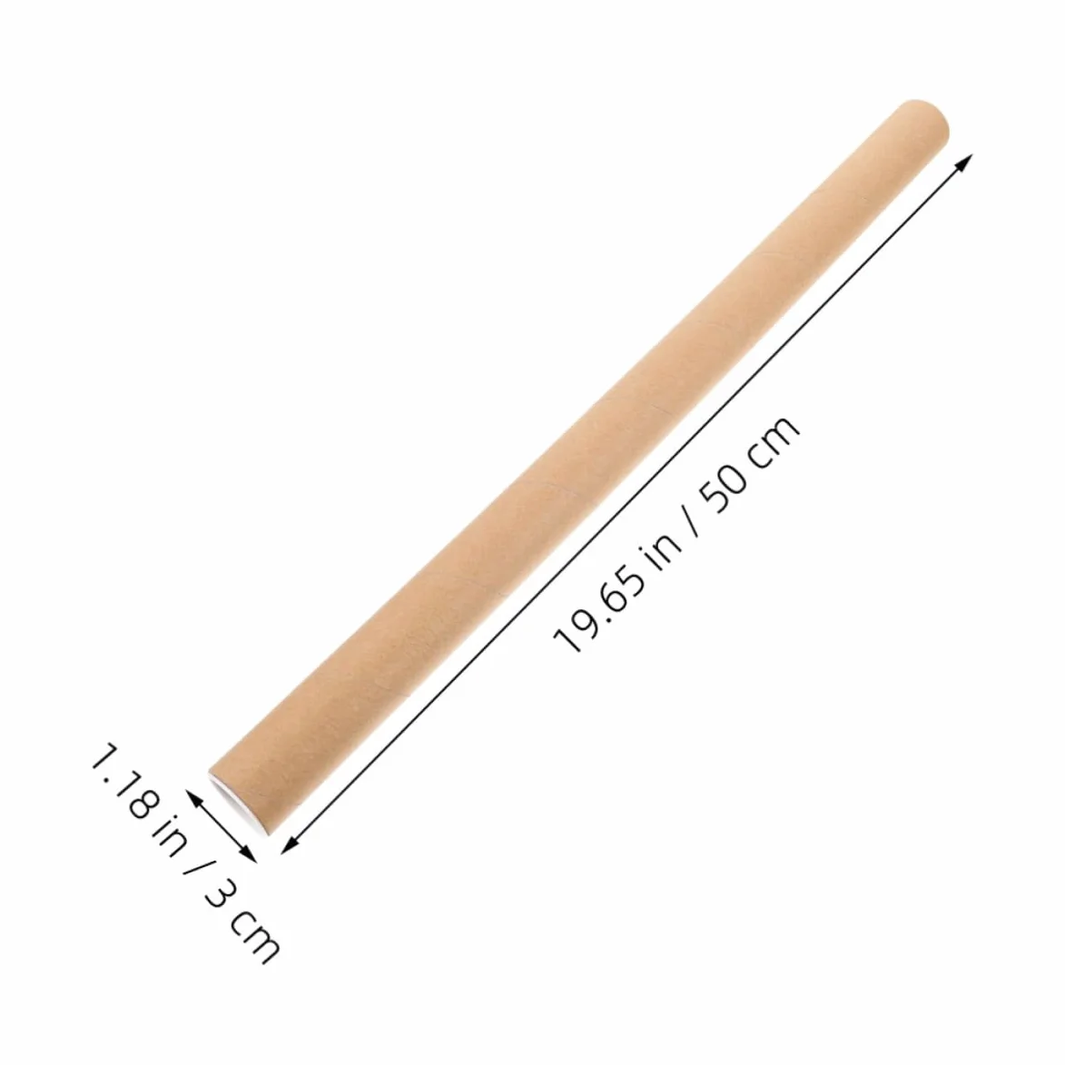 Zerodeko Lot de 2 Tubes en Carton Kraft pour Affiches et Posters, Tube Porte-affiches Rond