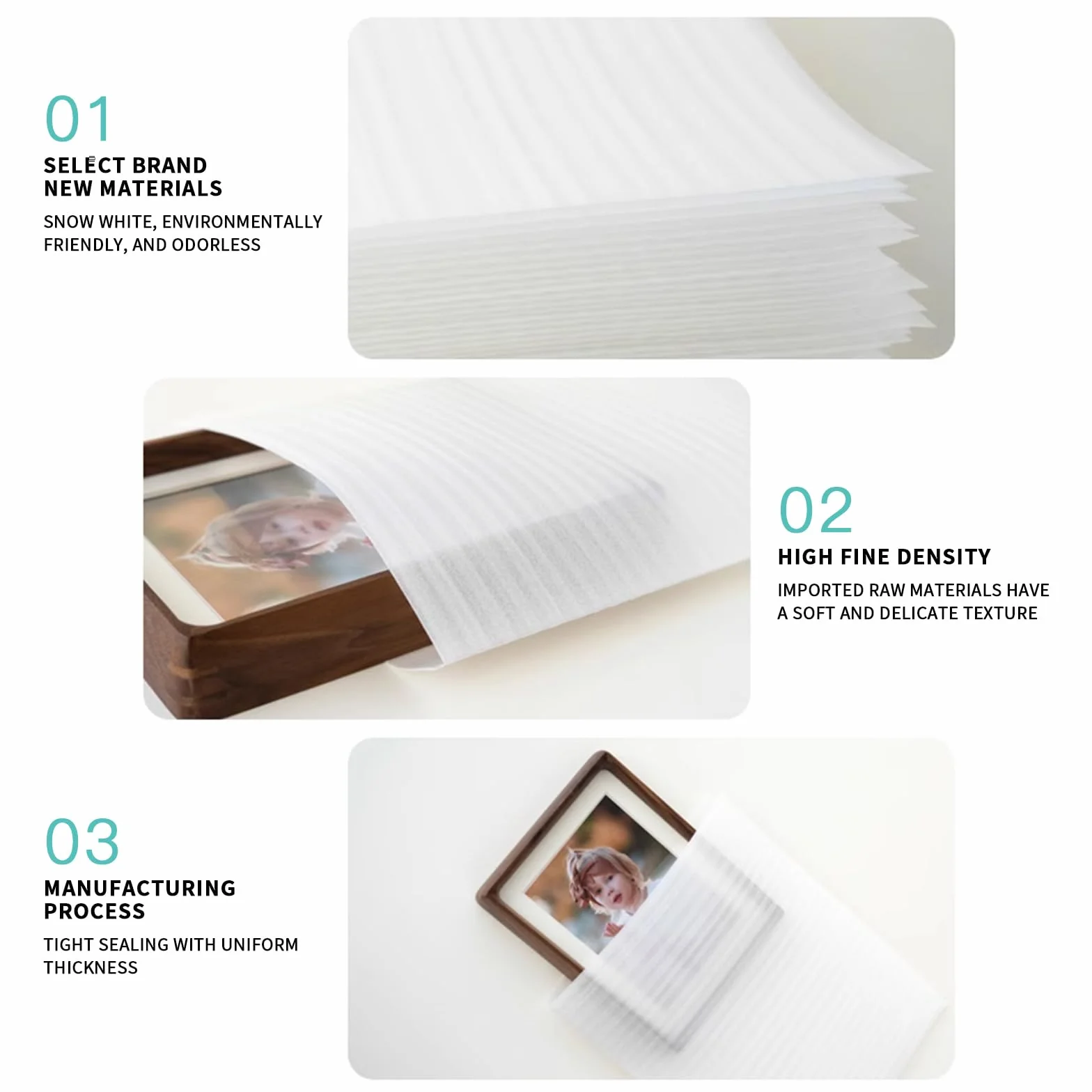 Feuilles Mousse Papier Bulle Déménagement 20x20cm avec Étiquettes Fragiles pour Cartons Emballage Vaisselle
