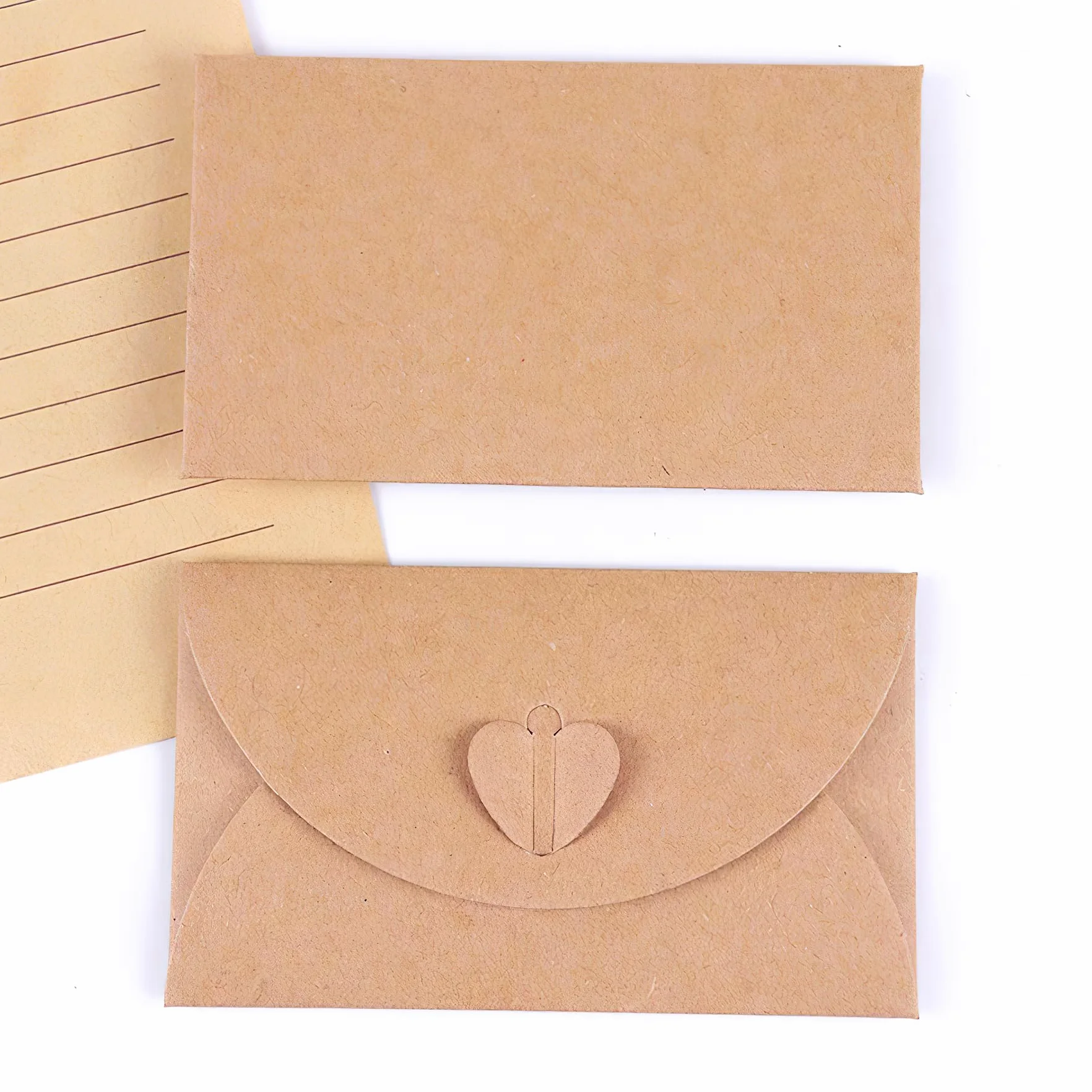 25 Pièces Petites Enveloppes Kraft avec 25 Cartes Vierges 10.6×7.6cm pour Noël Fête Invitation