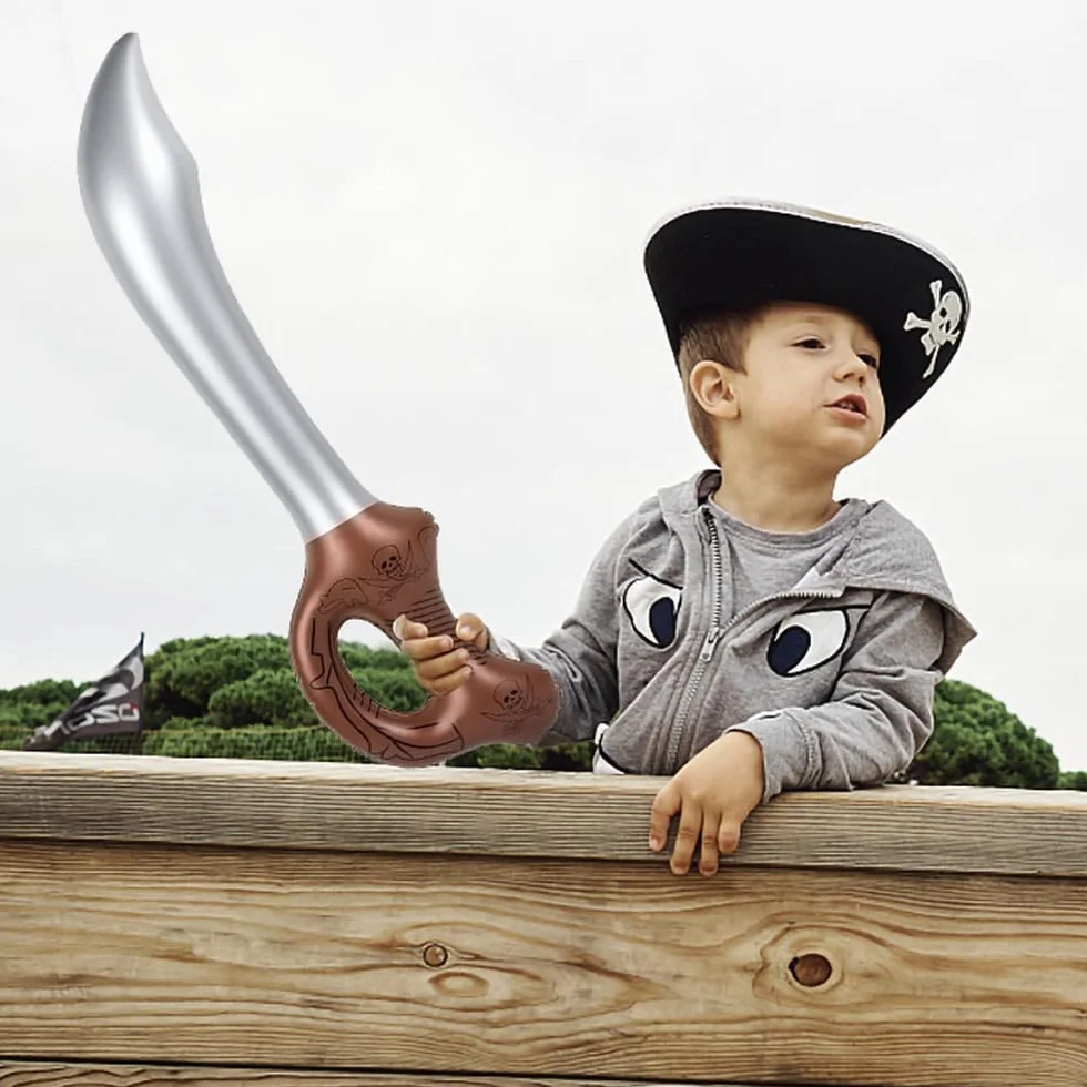 Paquet de 8 Couteaux de Pirate Gonflables, Épée de Pirate, Ballons pour Fête Cosplay Halloween