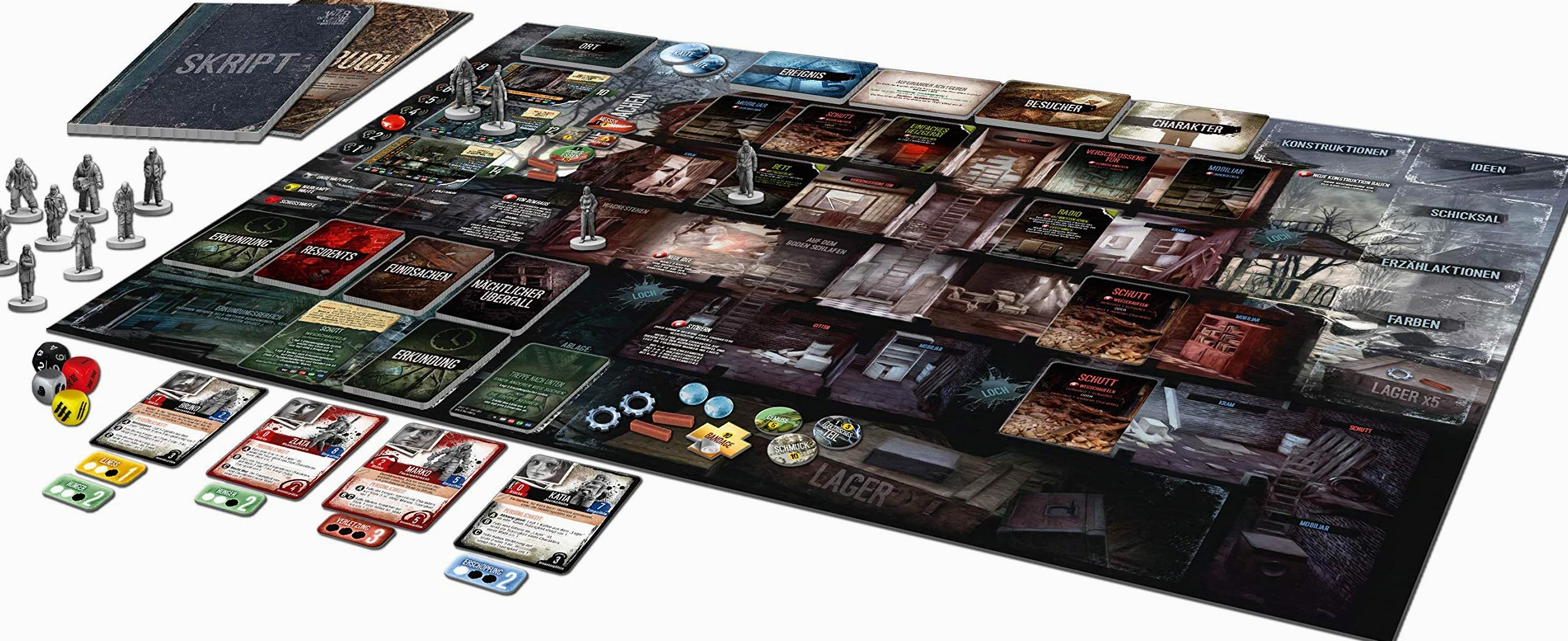 This War of Mine : Le Jeu de société | Galakta | Allemand | Jeu de société | pour 1 à 6 Personnes | à partir de 18 Ans