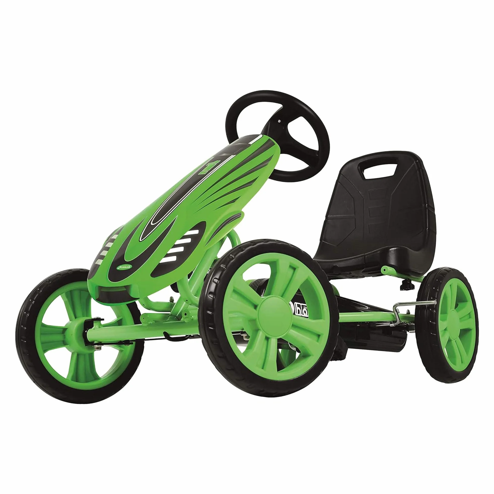 Hauck GoKart Speedster Kart à Pédales avec Frein à Main et Siège Baquet Réglable Vert 4-8 Ans