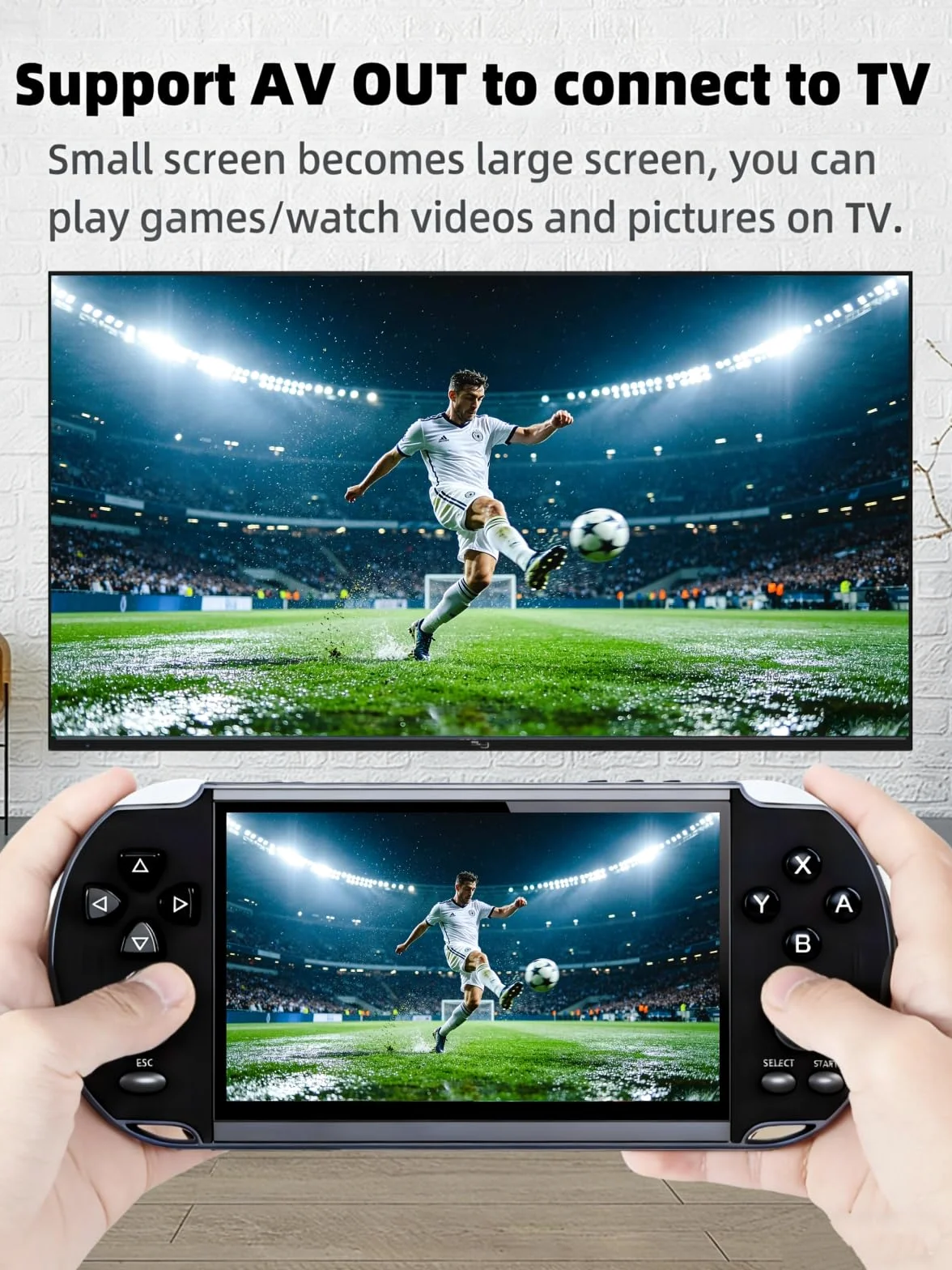 HLF Console de jeu vidéo multifonction de 12,9 cm intégrée 4000 jeux rétro portable Support d'arcade MAME Émulateur multiple jeux archivables MP3/4 E-Book hommes/enfants (Noir)