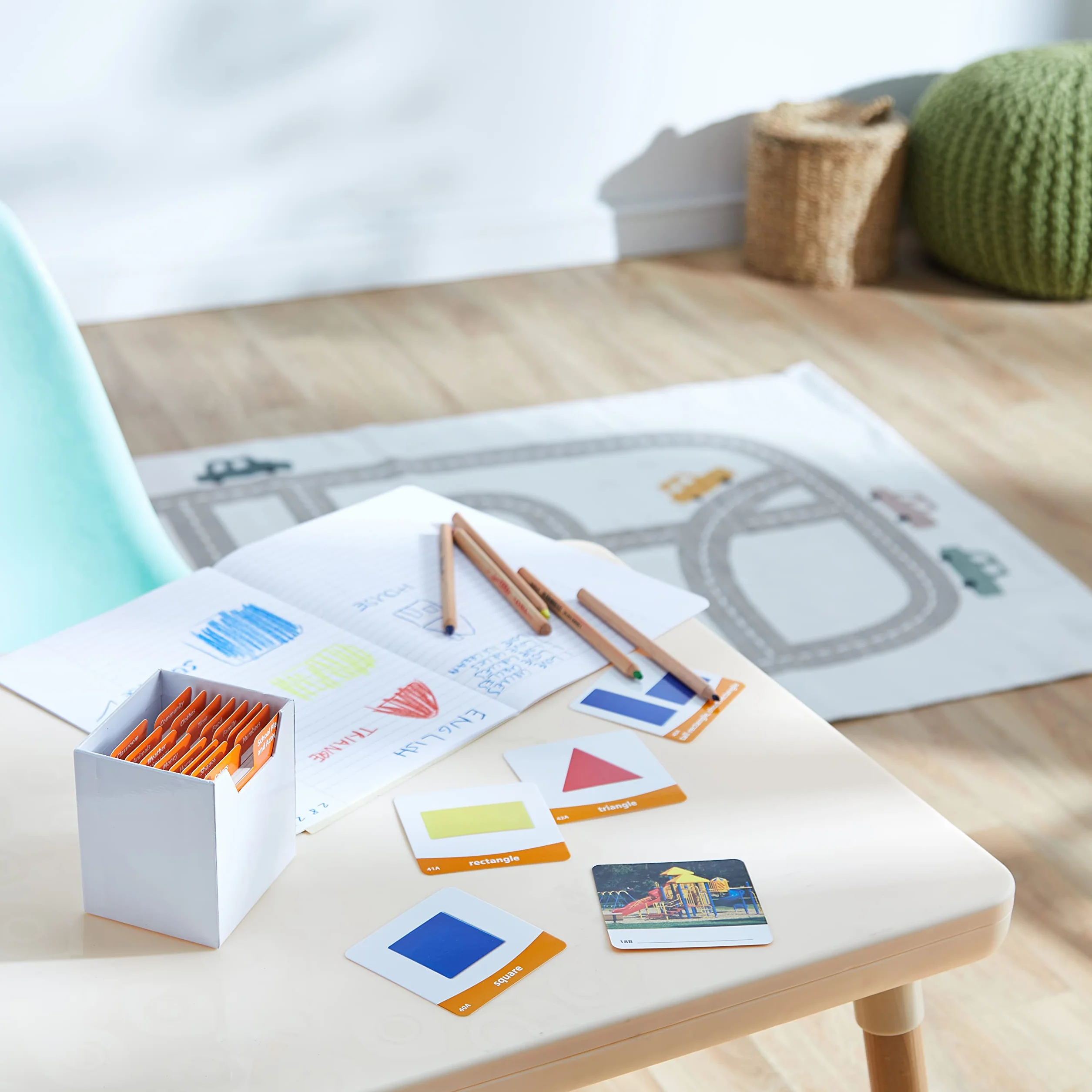 Learning Resources Cartes Photos Vocabulaire de Base 156 Cartes Éducatives Effaçables Langage Lecture Anglais