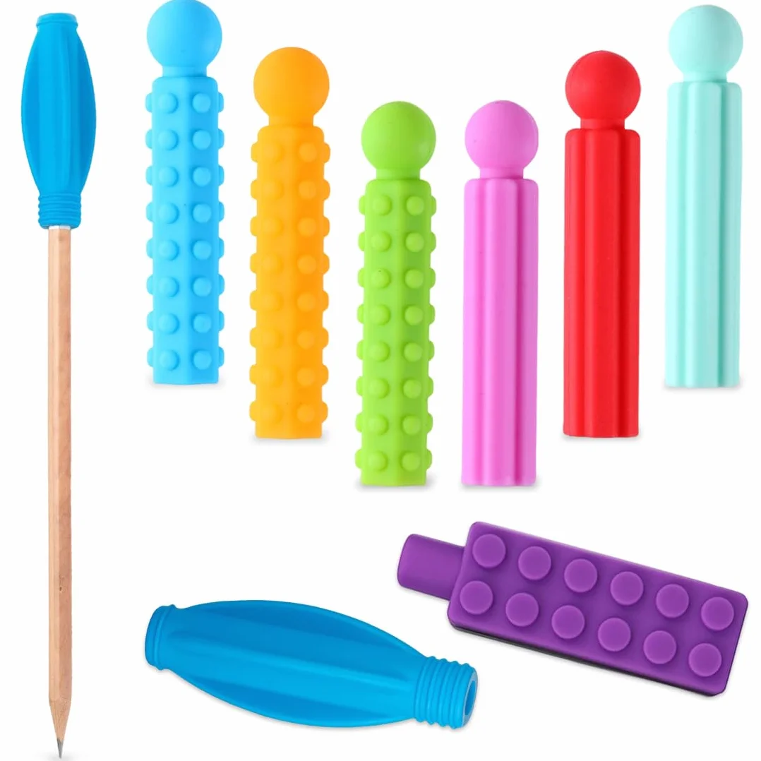 Embouts de Crayon à Mâcher - Colliers à Mâcher Enfant TDAH Machouilleur Bâton de Dentition