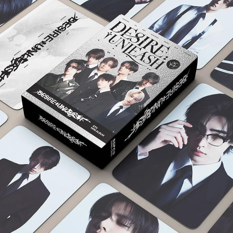 Enhypen Lot de 55 cartes photo Kpop Lomo - Cartes photo ENHYPEN pour fans de K-pop