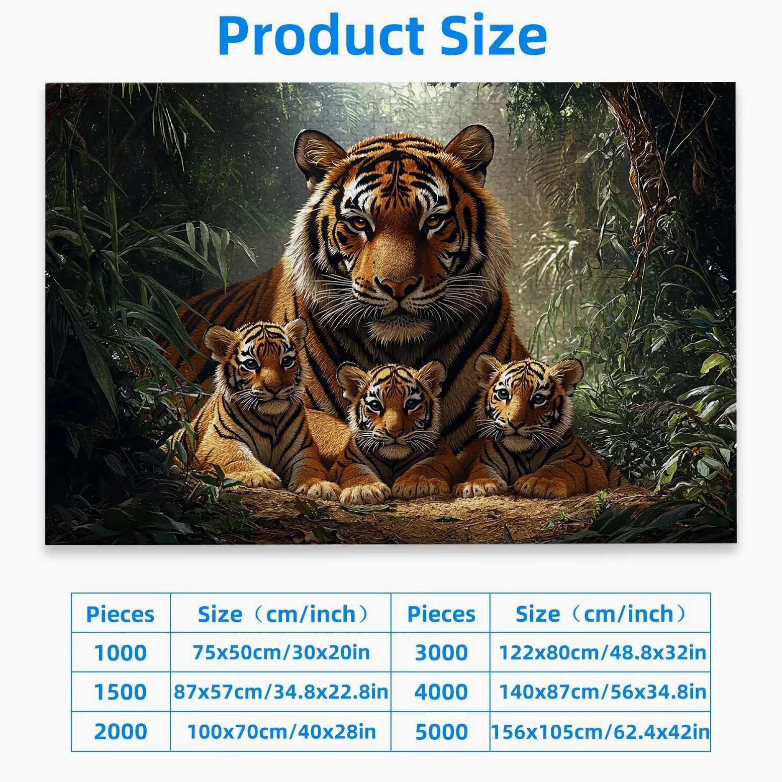 Puzzle Tigre 1500 Pièces Adultes, Puzzle 1500 Pièces pour Adultes et Enfants à Partir de 14 Ans, Animal Puzzles Bois de Qualité Supérieure avec Une Boîte d'Emballage Exquise, Cadeau Femme/Homme, -1511