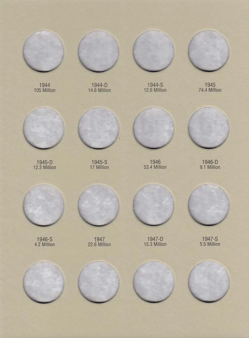 H.E. Harris & Co. US Washington Quarter Coin Folder Volume 1 1932-1947