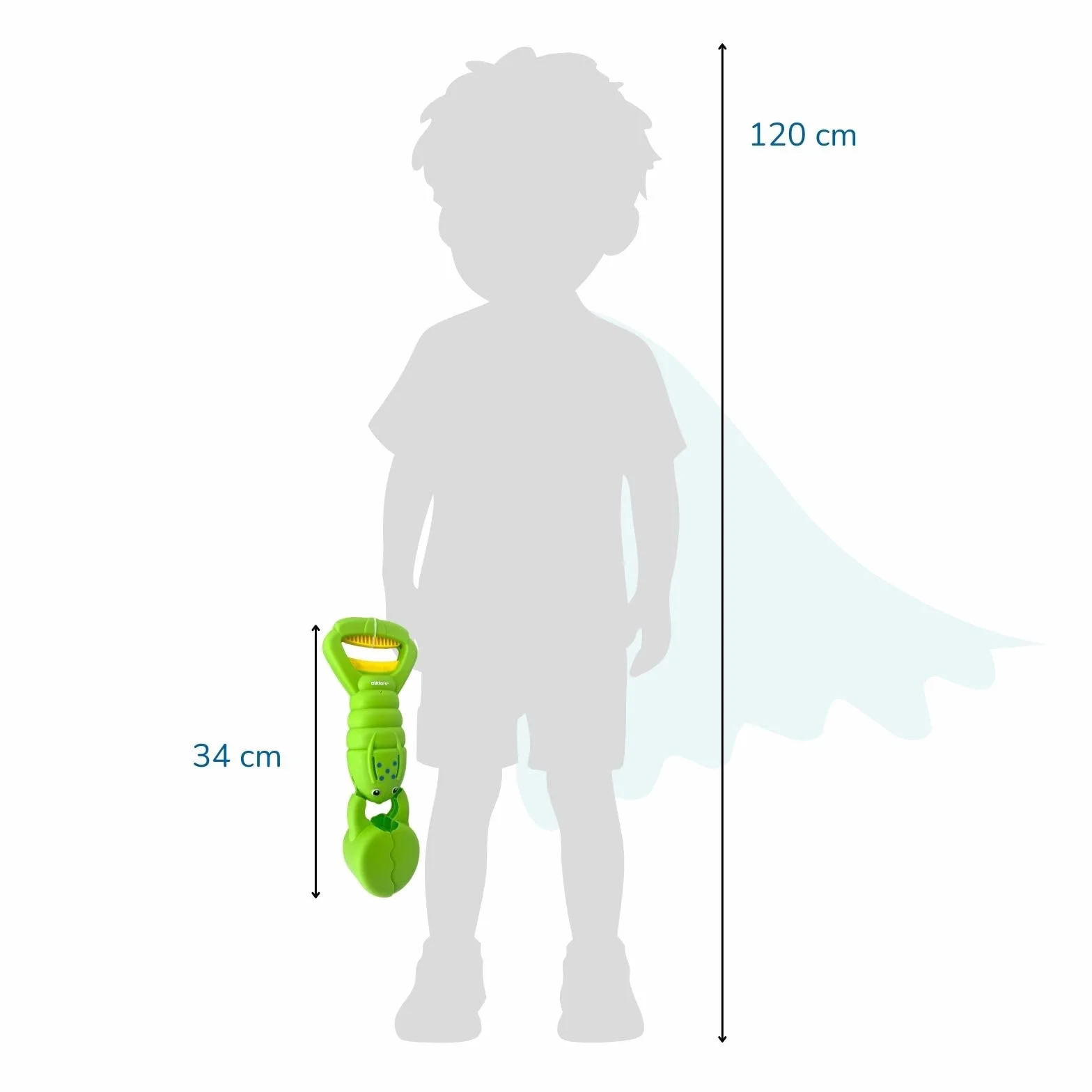 Alldoro 60179 Pince à Sable Homard Vert Jouet de Sable pour Enfants 34 cm