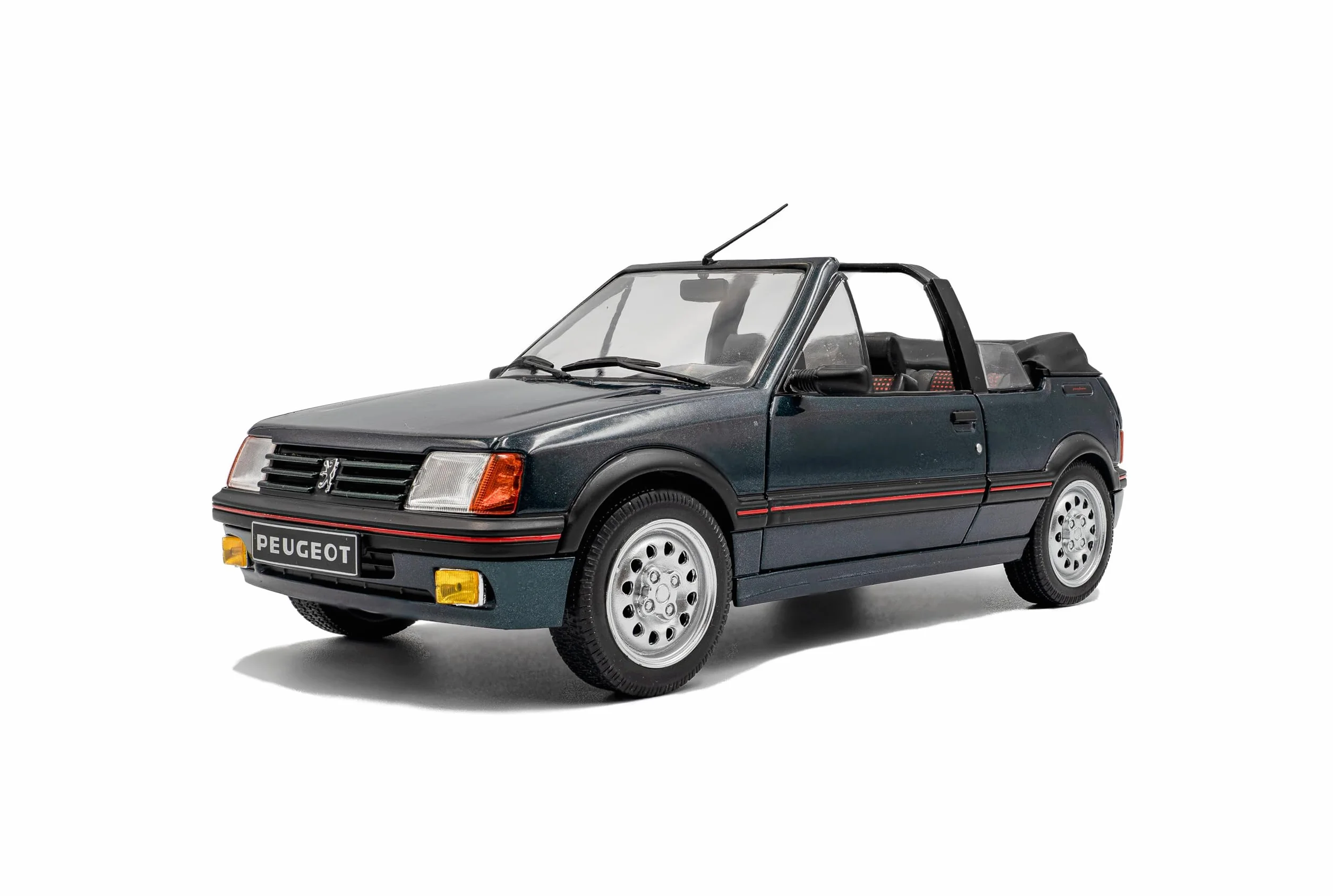 Solido Peugeot 205 CTI Roland-Garros Cabrio Diecast 1:18 Vert Métallique