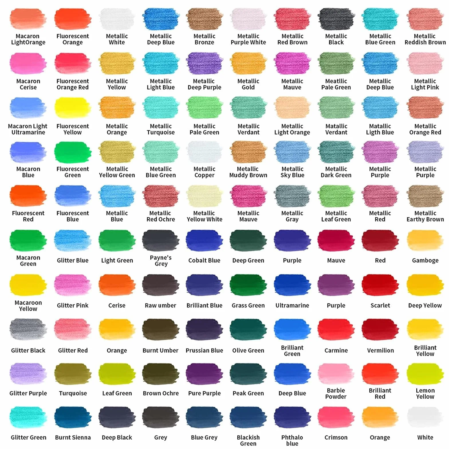 UCAMP Ensemble de Peinture Aquarelle 100 Couleurs Portable avec Pinceau et Papier