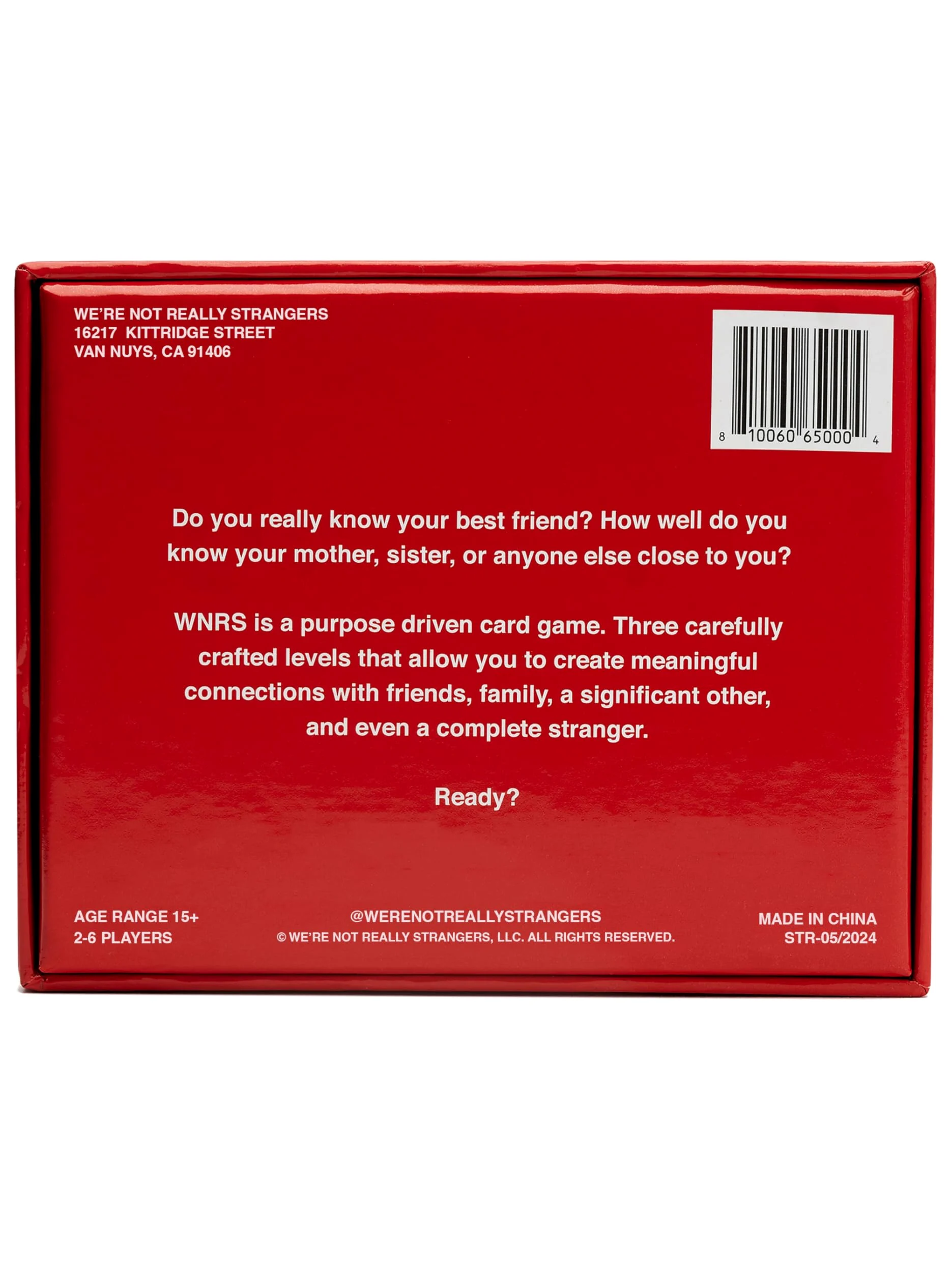 WE'RE NOT REALLY STRANGERS Jeu de cartes - un jeu de cartes interactif et brise-glace pour adultes (français non garanti)