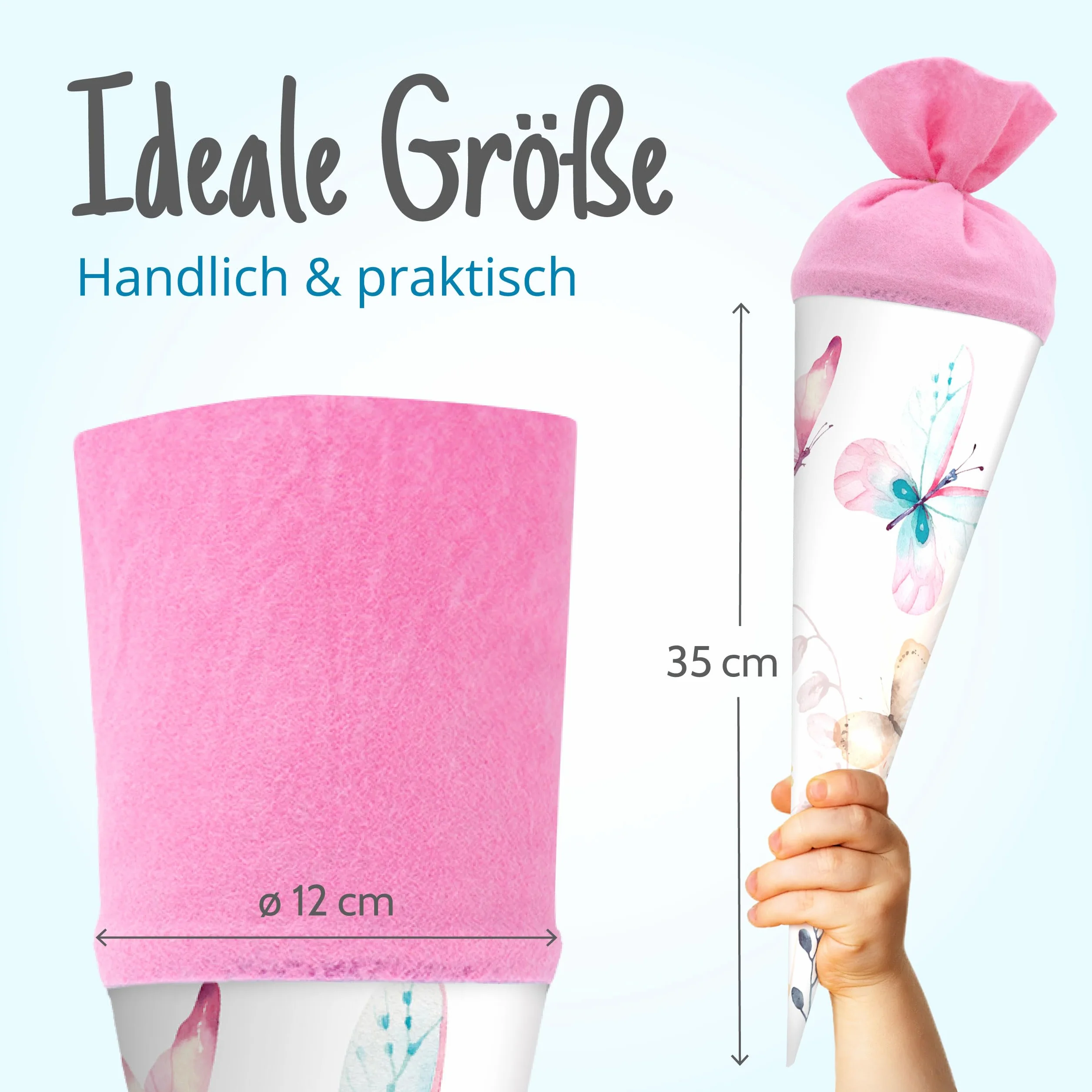 itenga Pochette surprise 35 cm Papillon fermeture en feutre sac cadeau rentrée classes