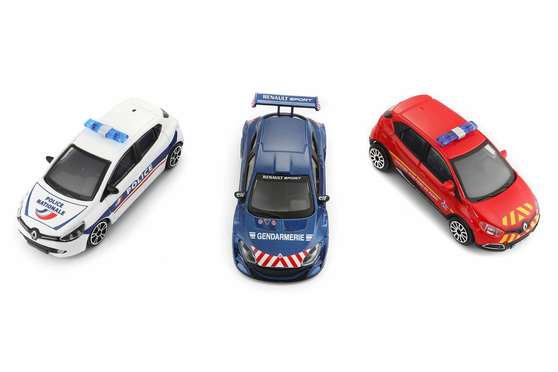 Bburago 1:43 Véhicules Urgences Françaises Pack 3 Police Municipale Sapeurs Pompiers Paris SAMU 30009
