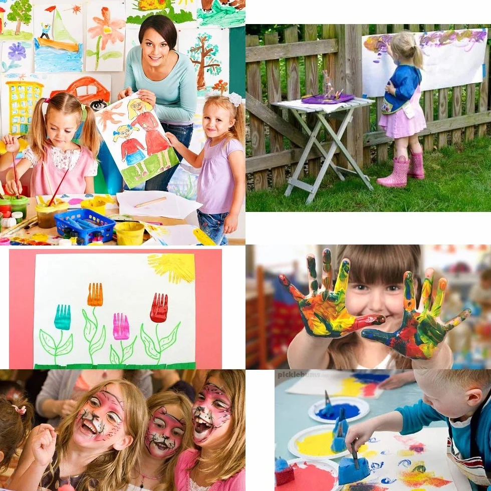Enfants Peinture Kits 57Pcs Éponge Brosses de Peinture Outils Art DIY