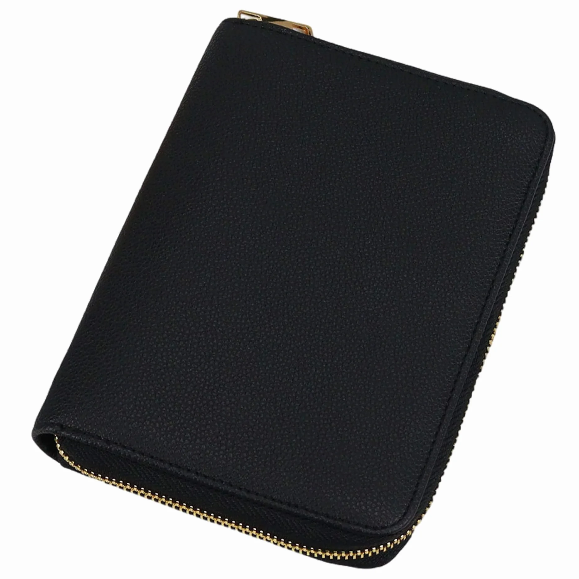 Portefeuille planificateur A7 en cuir PU avec fermeture éclair, organisateur rechargeable 6 anneaux