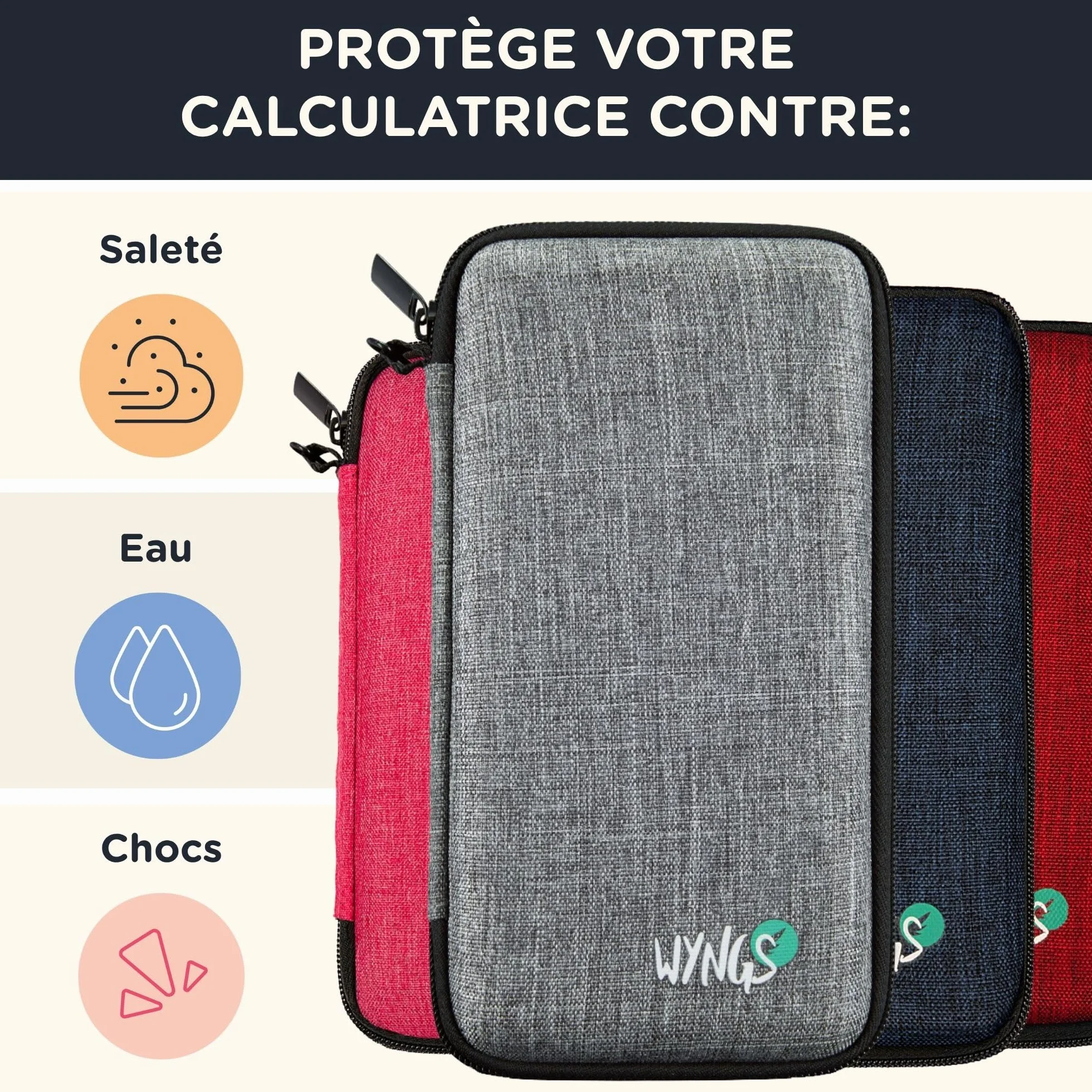 NumWorks Calculatrice Graphique Noir avec Housse de Protection WYNGS