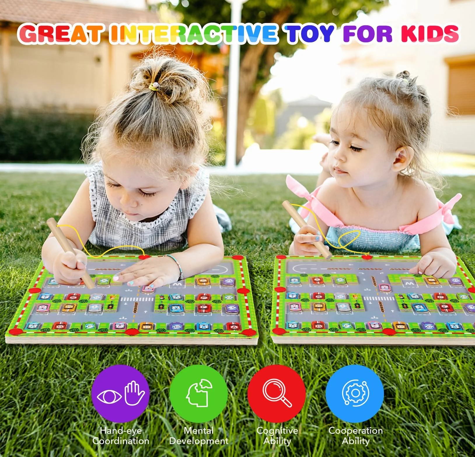 Jouet Montessori Alphabet Labyrinthe Magnétique 3-6 Ans Jeux Éducatif Cadeau Enfant