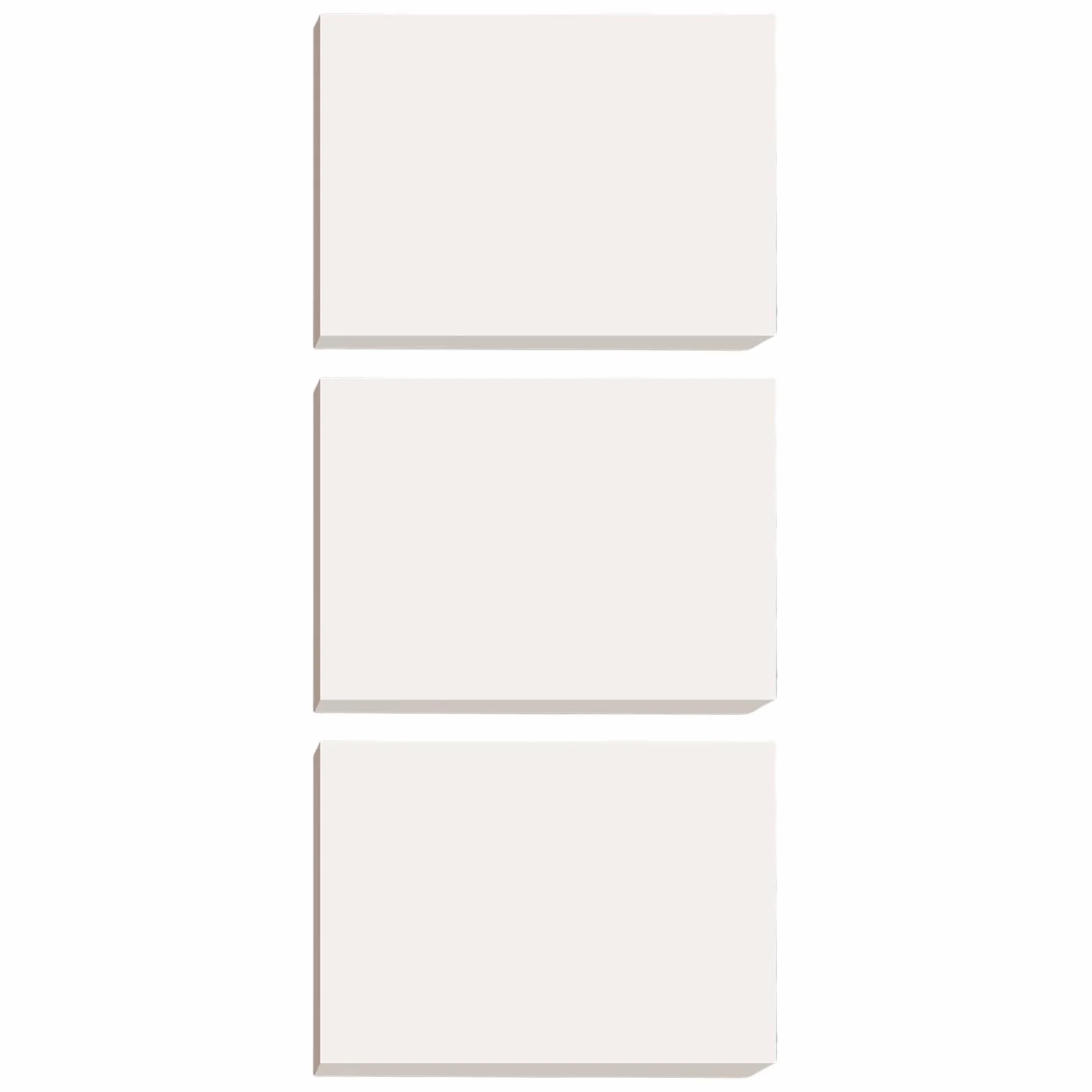 Lot de 3 blocs de papier brouillon carrés vierges