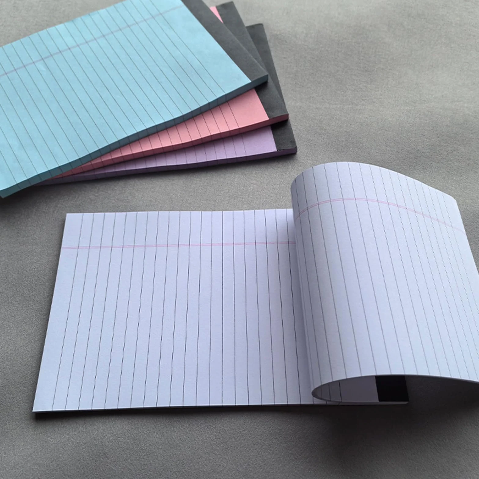Blocs-notes de bureau 50 feuilles double face lignées lot de 4