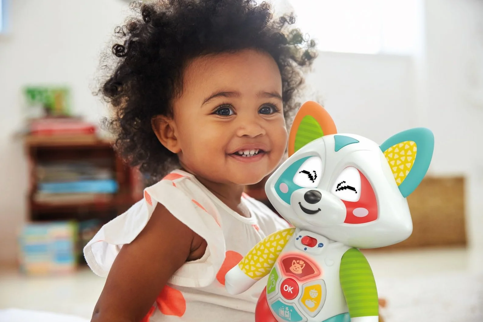 Clementoni Oliver Le Raton Laveur Joueur Interactif dès 2 Ans 3 Modes de Jeu Émotions Histoires Repas
