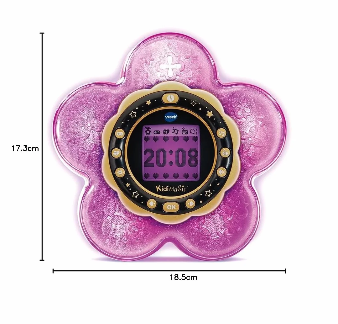VTech KidiMagic Galaxy Light Violet Radio Réveil Enfant 9 en 1 Effets Lumineux Projection Aurores Boréales Plafond Enceinte Jeux Cadeau 6-12 Ans Français