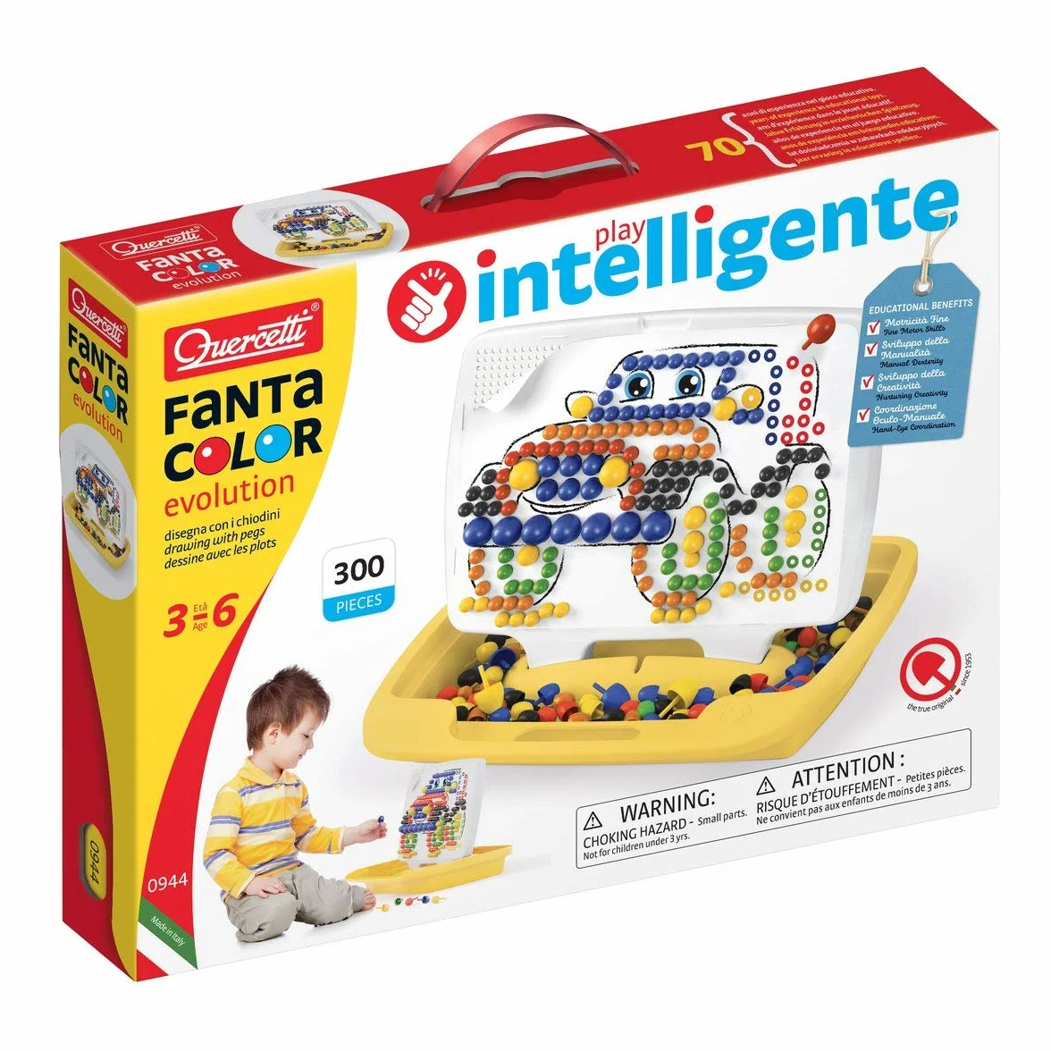 Quercetti FantaColor Evolution Boy Jeu De Mosaïques Loisirs Créatifs