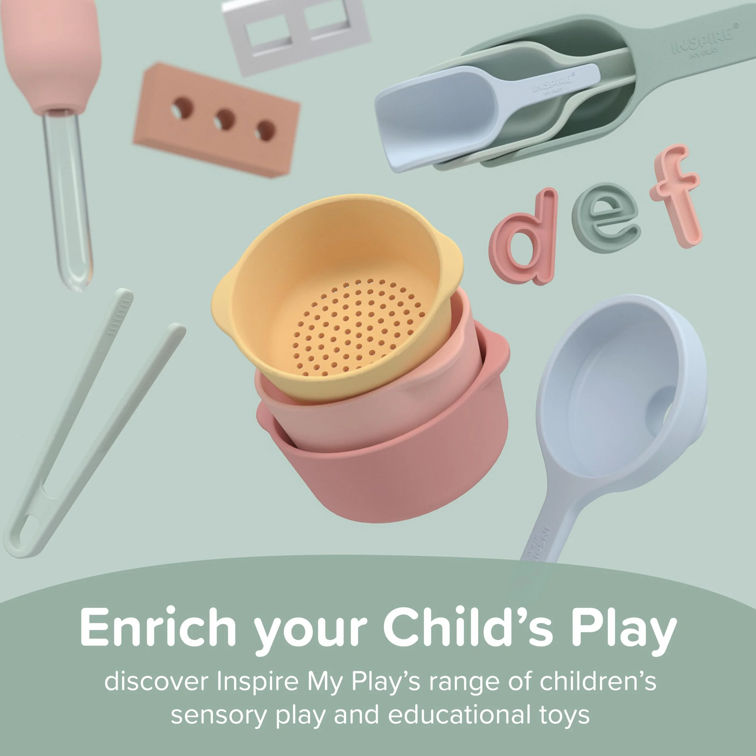 Inspire My Play Ensemble d'orthographe de Lettres Alphabet Enfants Jeu d'apprentissage 3 Ans sensoriel