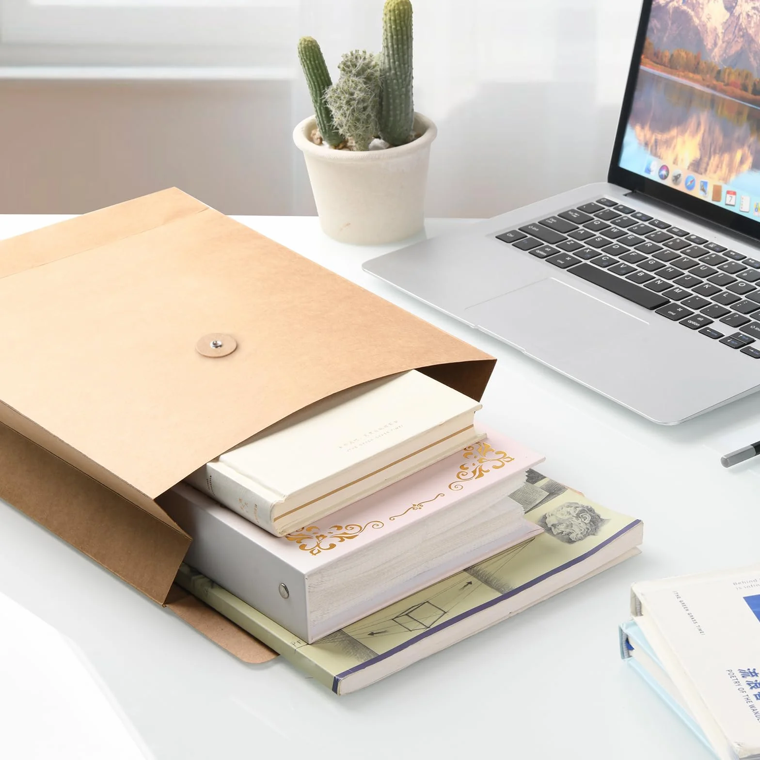 Enveloppes extensibles à soufflet en papier kraft, lot de 25, 23,9 x 33,5 cm pour documents d'affaires