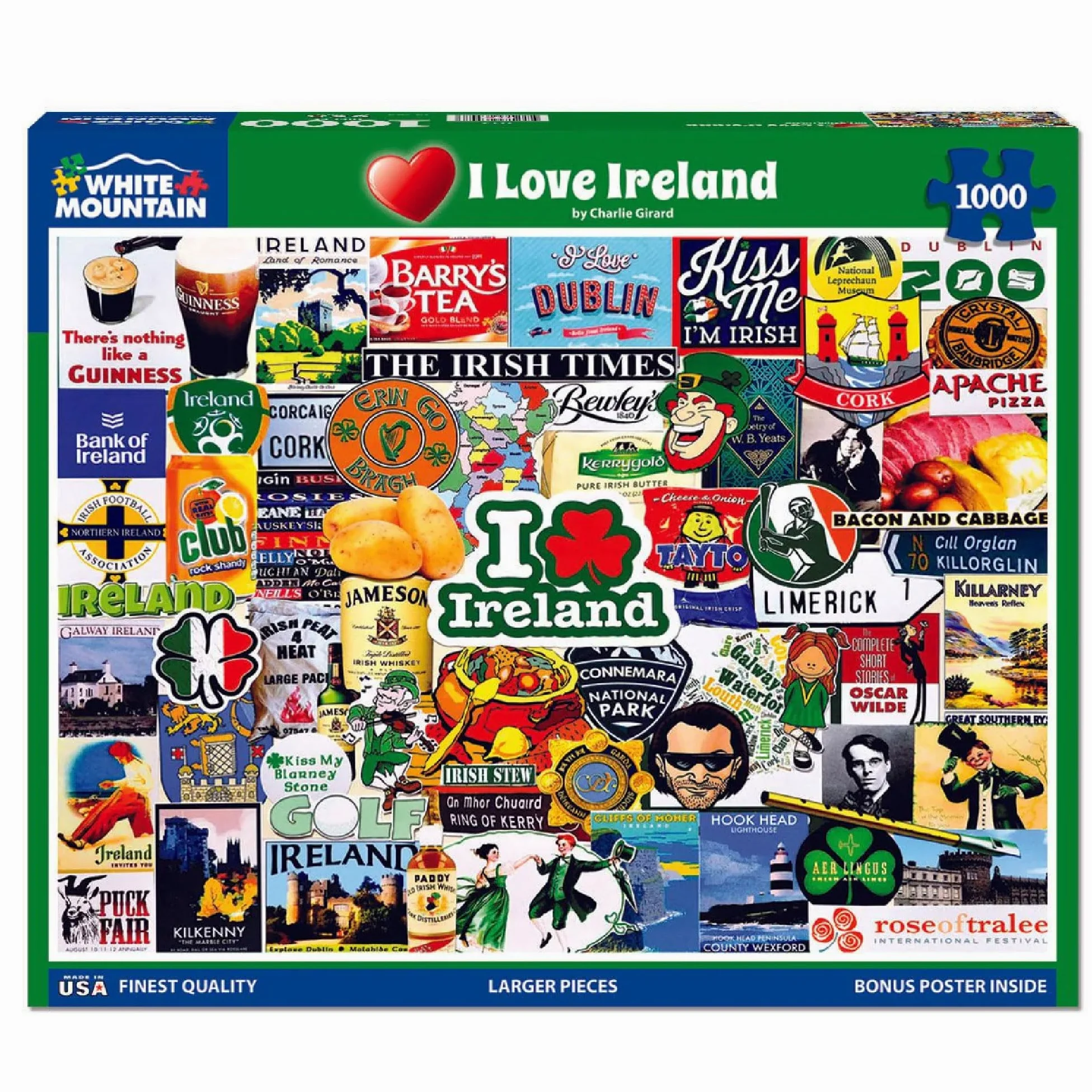 White Mountain - I Love Irlande, 1000 Pièce Puzzle, Irlande Puzzle