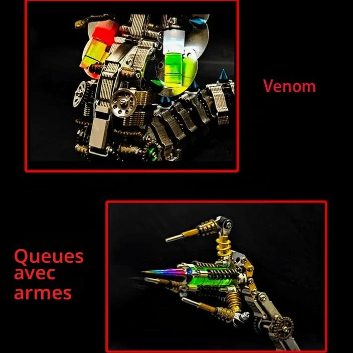 Metalkitor Puzzle 3D en métal pour adultes - Kit serpent cobra - Ornements DIY - Assemblage artisanal - Décoration chambre (1 000+ pièces)
