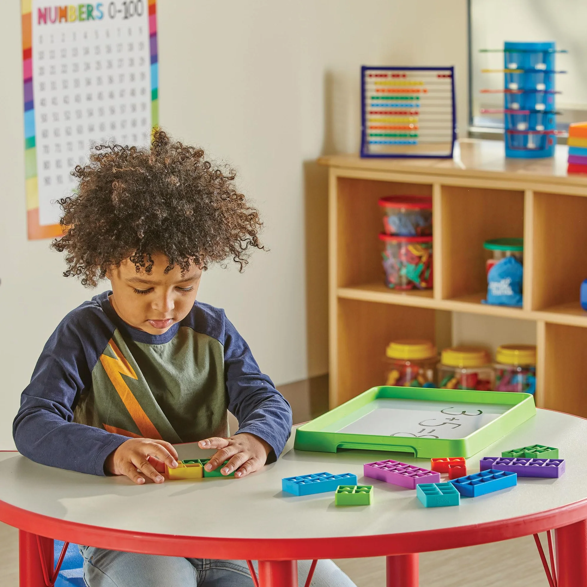 Learning Resources Popper Sensoriel à Bulles pour la Numératie Précoce, Jouet Multisensoriel de Compter, Addition et Soustraction, Cadeau 3-5 Ans