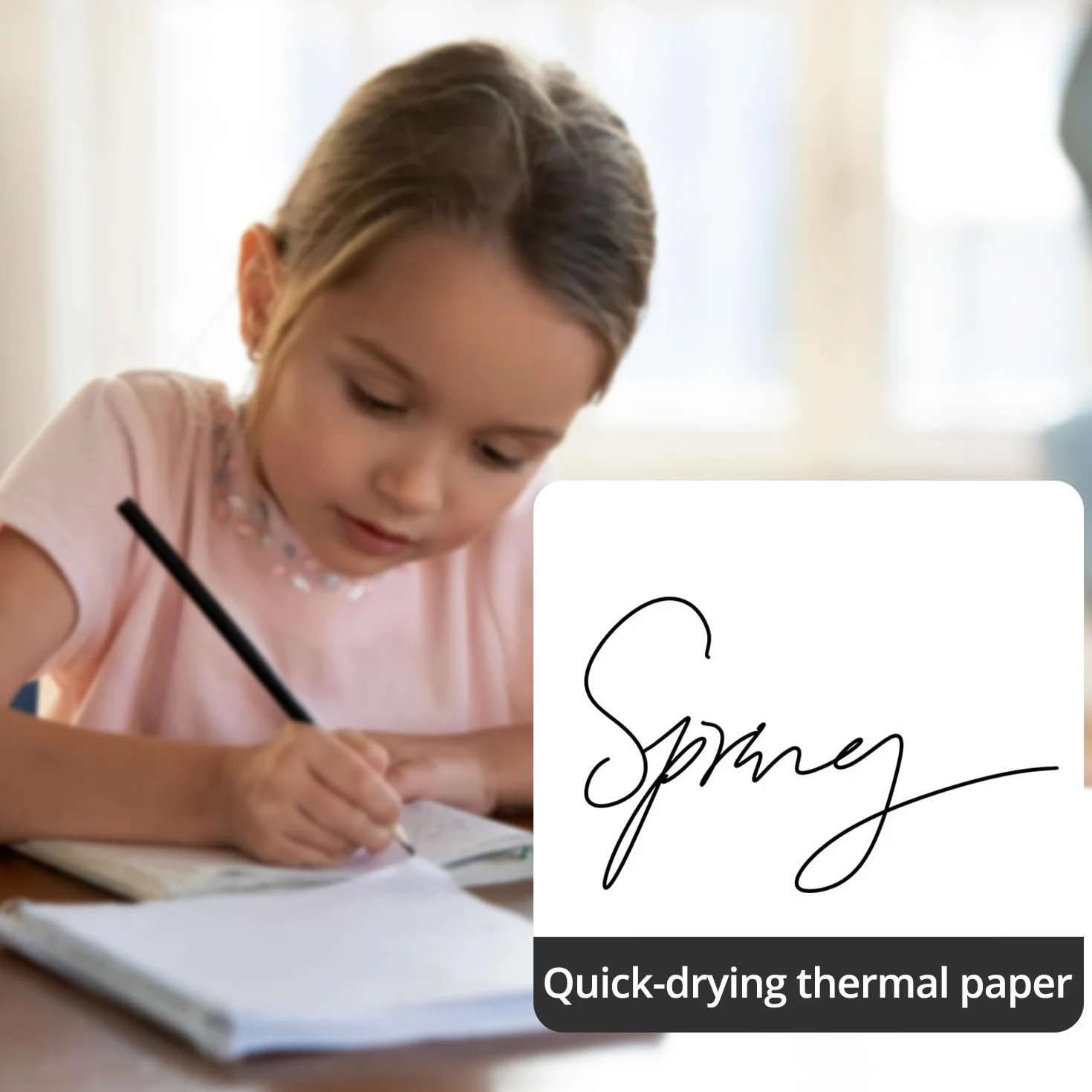 QWORK® 4 Rouleaux Papier Thermique A4, 100 Feuilles - Papier Imprimante Thermique